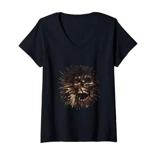 Womens Thorned Reflection: The Mask of Vulnerability V Neck