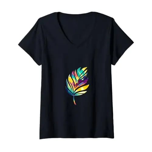 Womens Tropical Daydream: The Essence of Paradise V Neck T