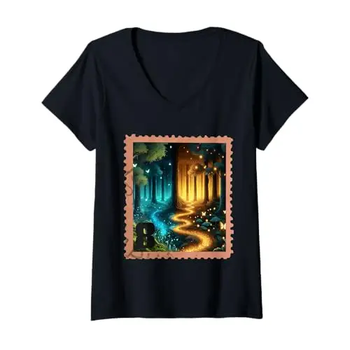 Womens Twilight Fork of Destiny – Stamp No. 8 V Neck T