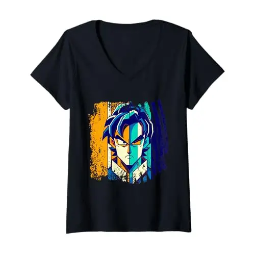 Womens Warrior’s Determination: Grunge Anime Portrait V