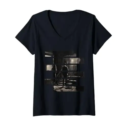 Womens Whispers in the Smoke: Silent Confrontation V Neck T