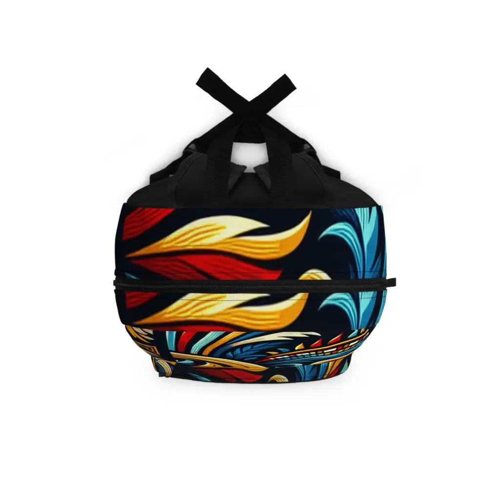 Woven Whimsy: A Dance of Patterns and Colors Backpack