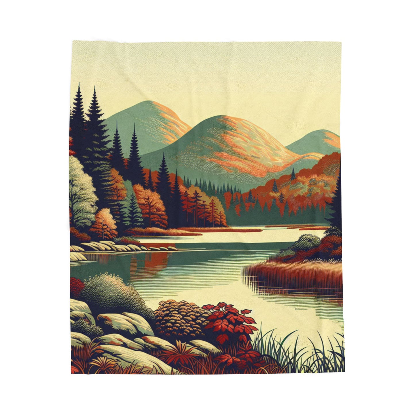 Rustic Highland Repose- Plush Blanket