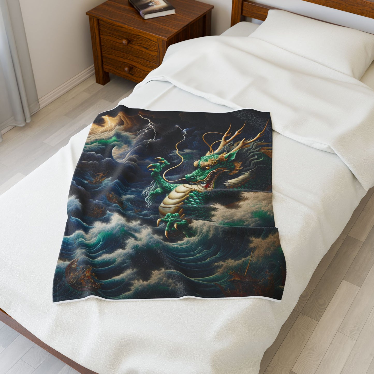Unleashed Tempest Dragon- Plush Blanket