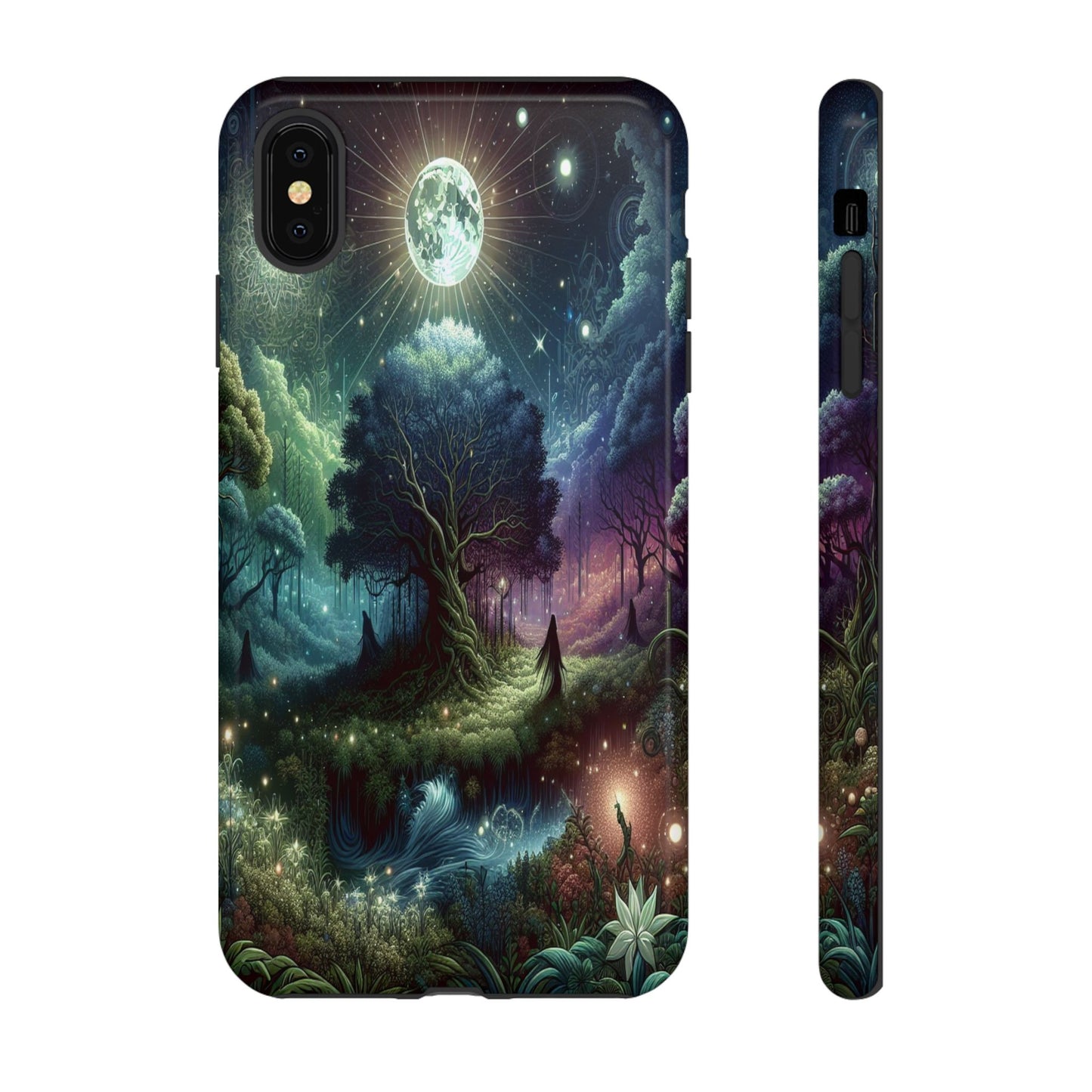 Luminous Forest Nightscape - Phone Case