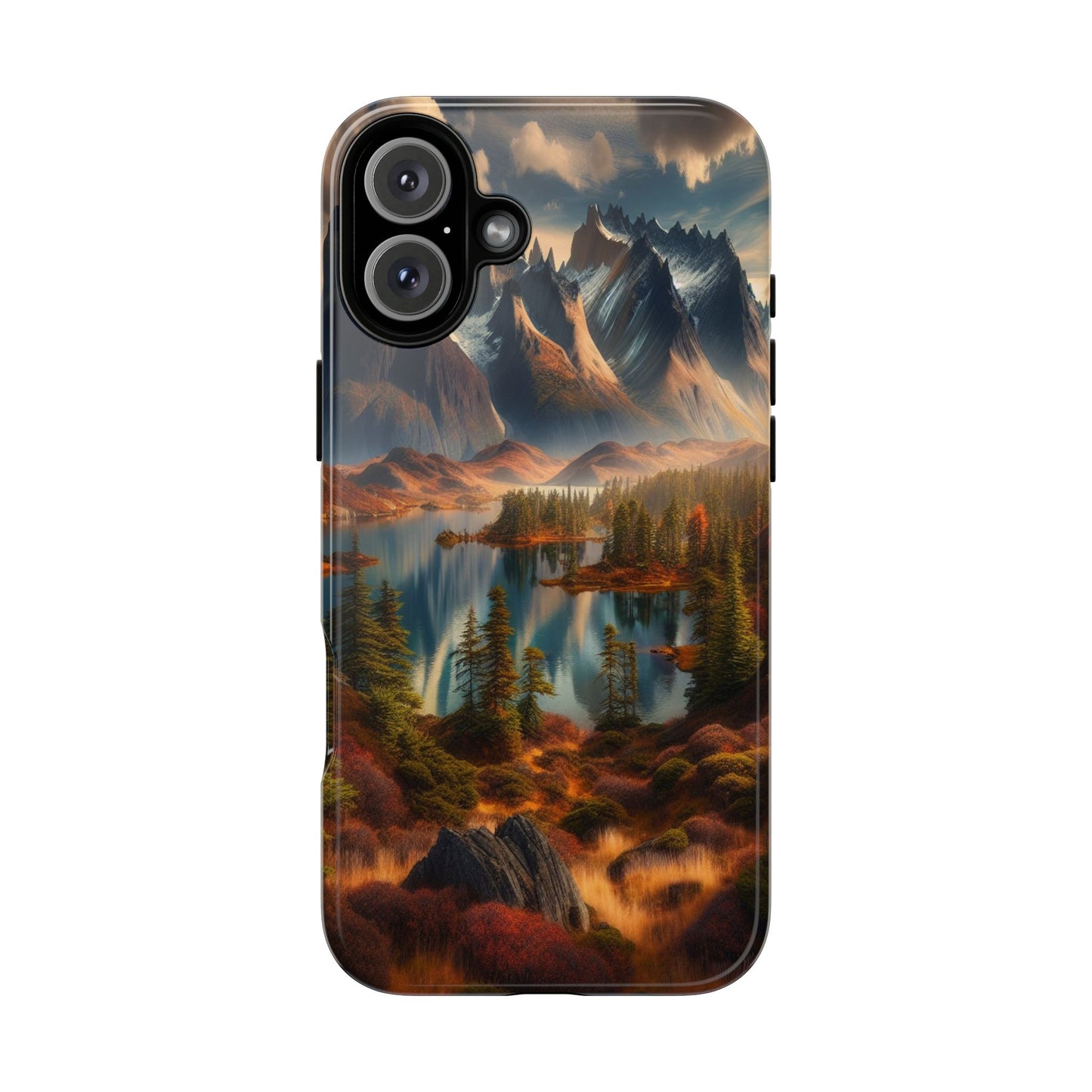 Custom ProtectiveMajestic Peaks and Tranquil WatersIphone Case Compatible With Iphone 16 15 14 - Phone Cover