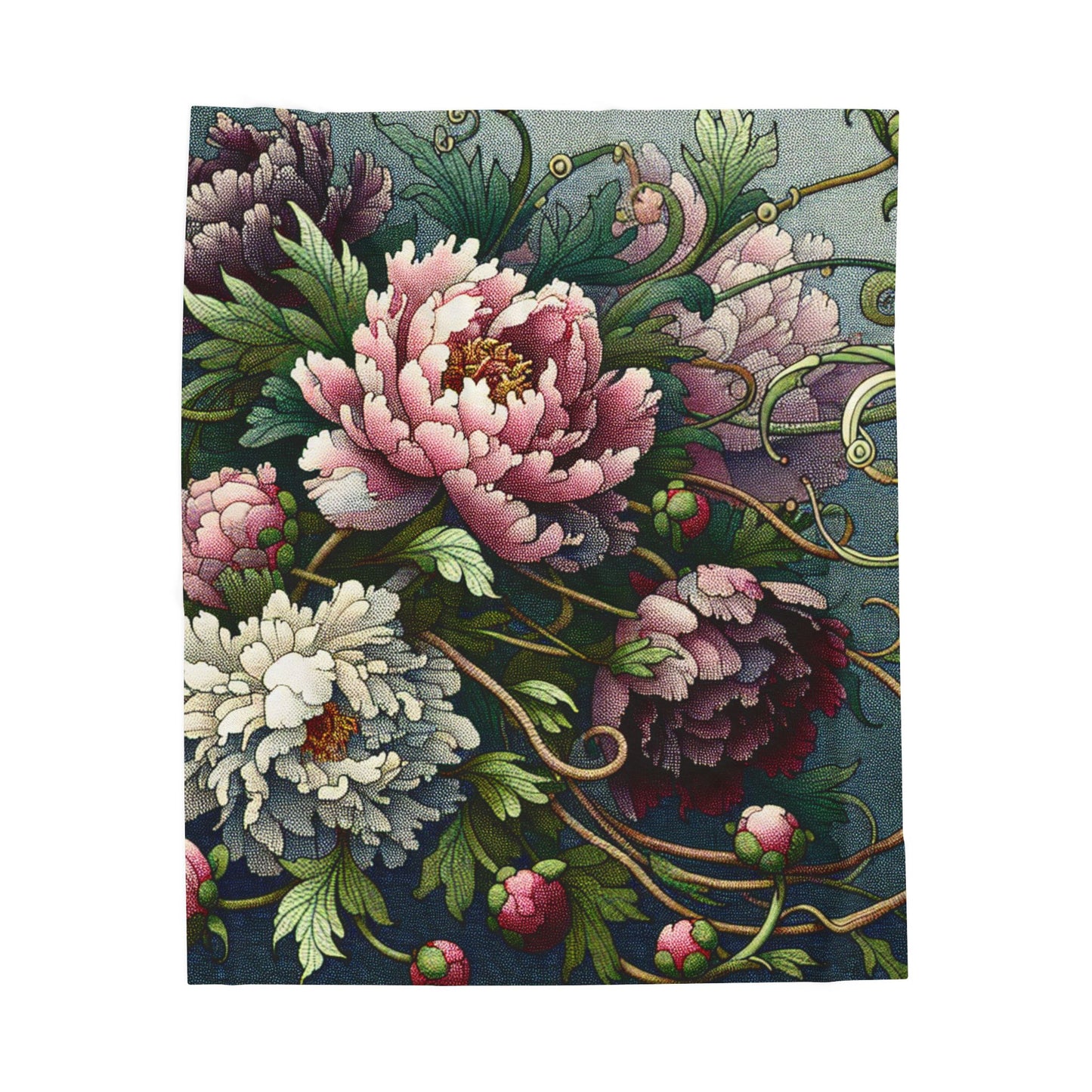 Peony Flourish - Plush Blanket