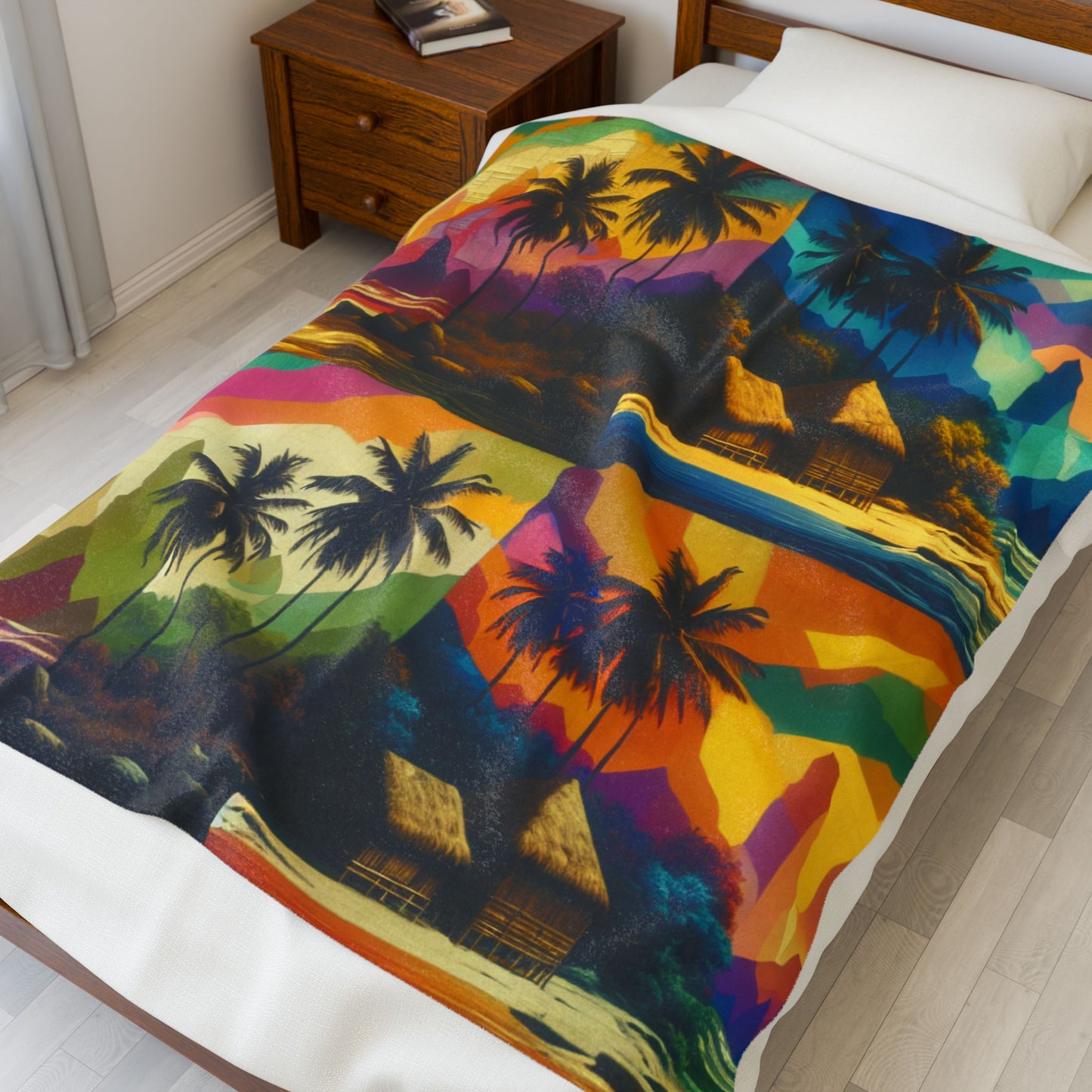 Island Hues in Quadruplicate- Plush Blanket
