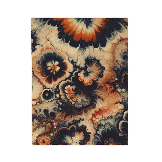 Floral Fusion Fantasy - Plush Blanket