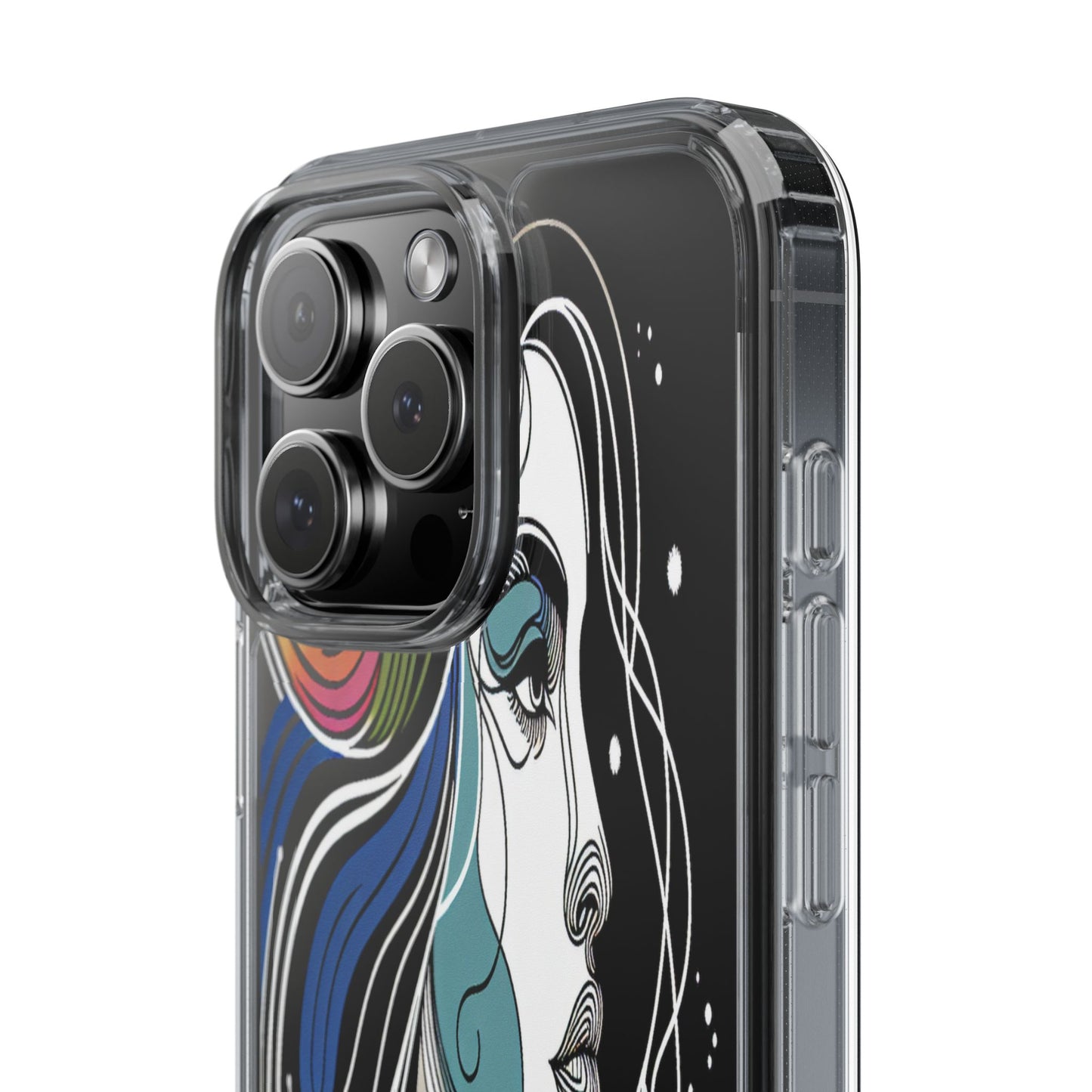 Transparent Portrait of Imagination Iphone Case Compatible With Iphone 16 15 14 - Clear Phone Cover