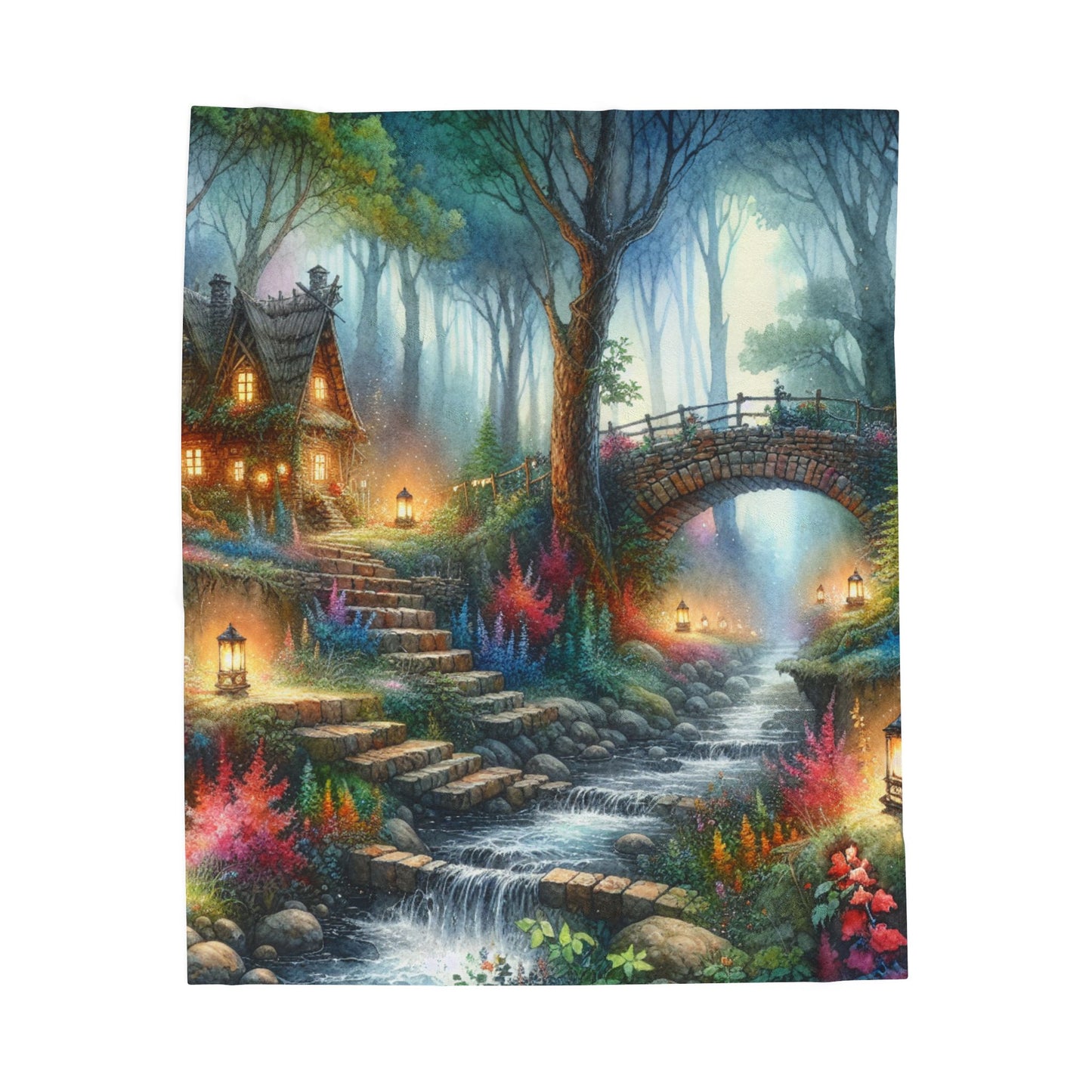 Hidden Enclave in the Woods - Plush Blanket