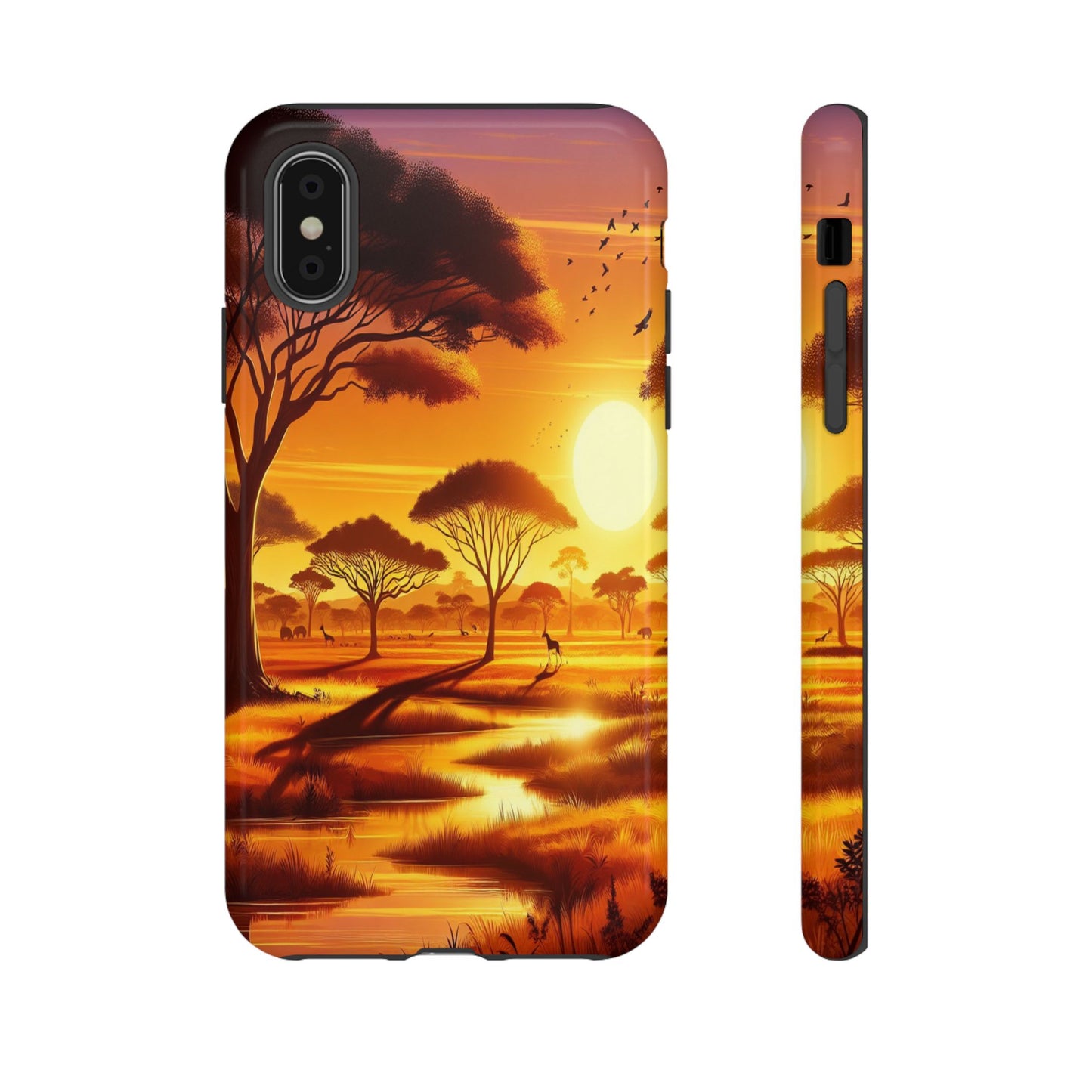 Protective Golden Savannah Giants Iphone Case Compatible With Iphone 16 15 14 - Phone Cover