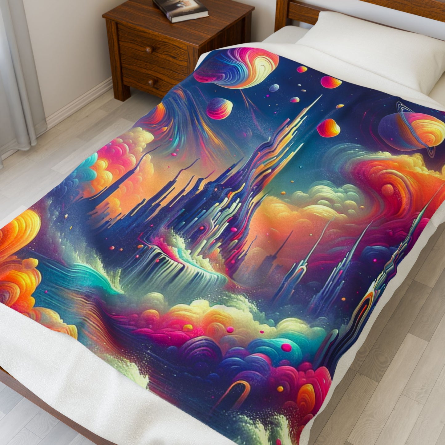 World Beyond the Clouds - Plush Blanket