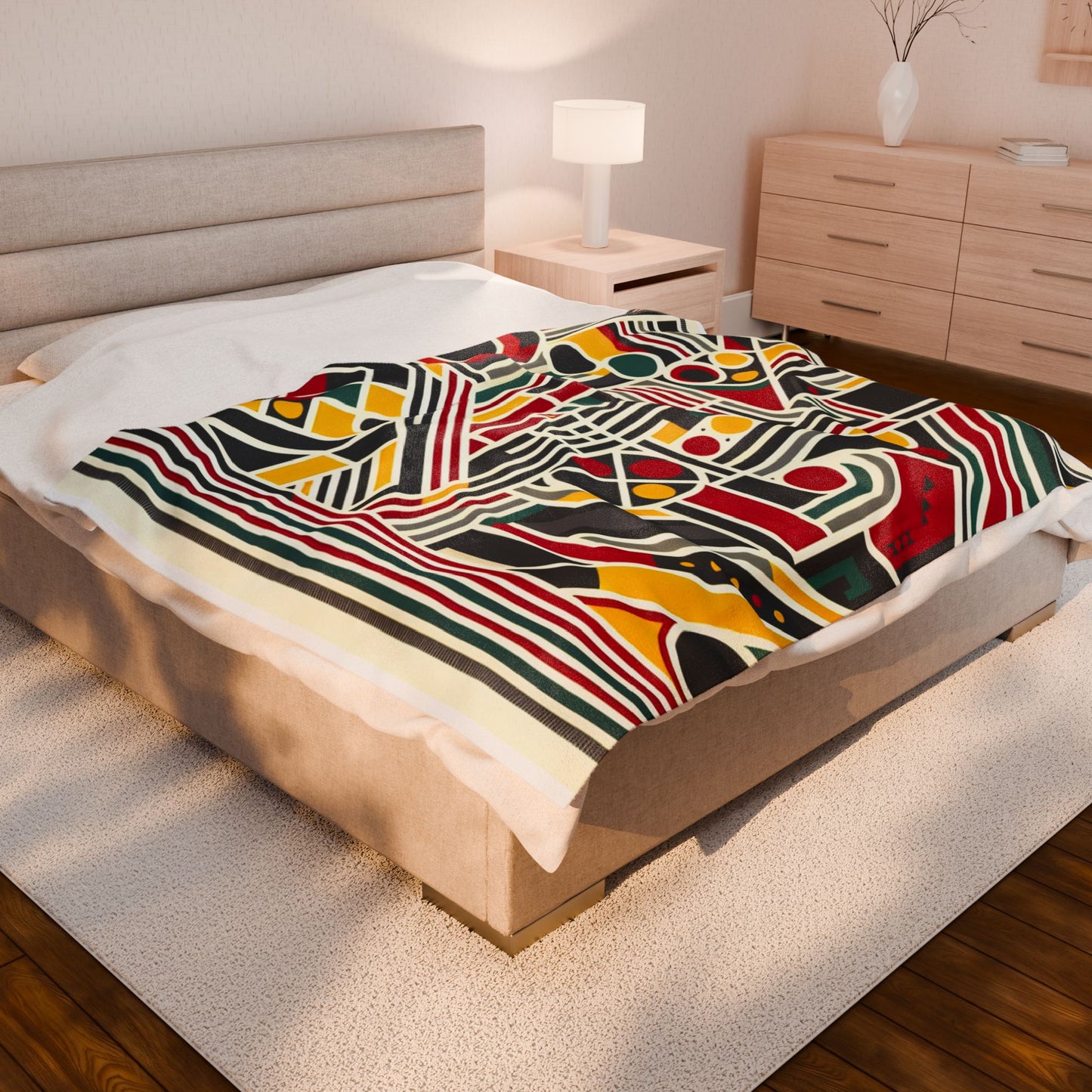 Rhythmic Geometry - Plush Blanket