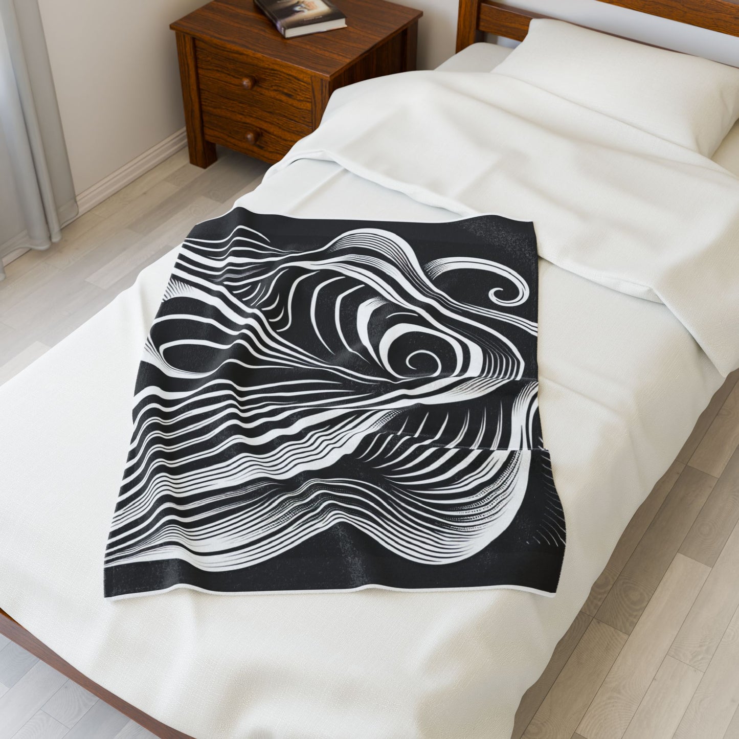 Flowing Curves Visuals - Plush Blanket