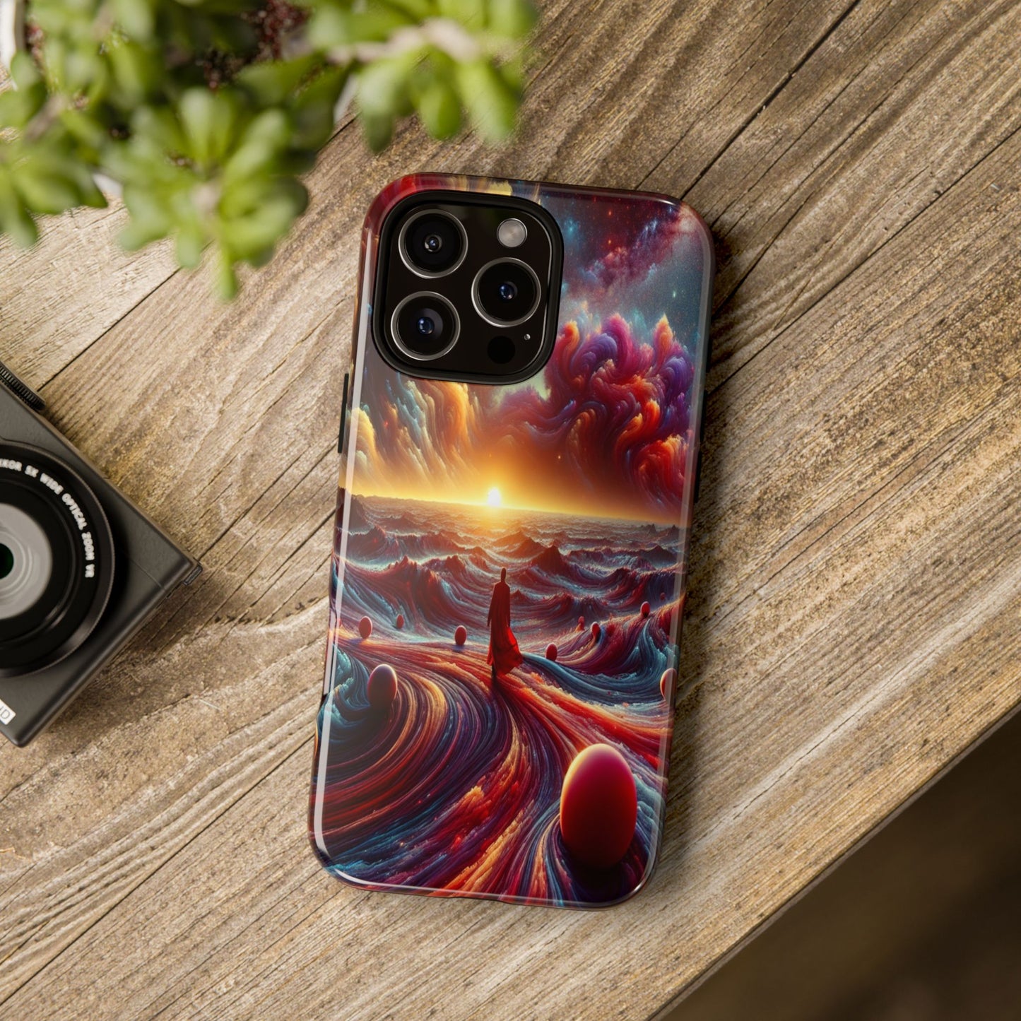 Journey Through Celestial Waves - Phone Case