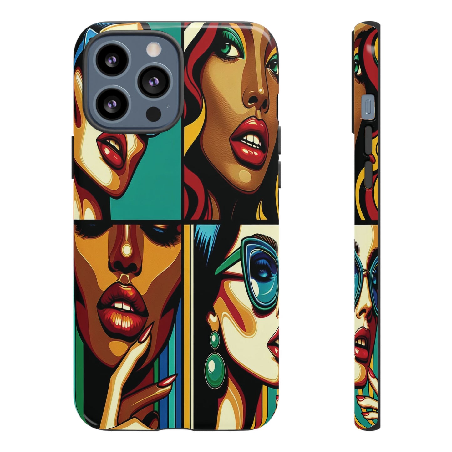 Protective Pop Art Expressions Iphone Case Compatible With Iphone 16 15 14 - Iphone Cover