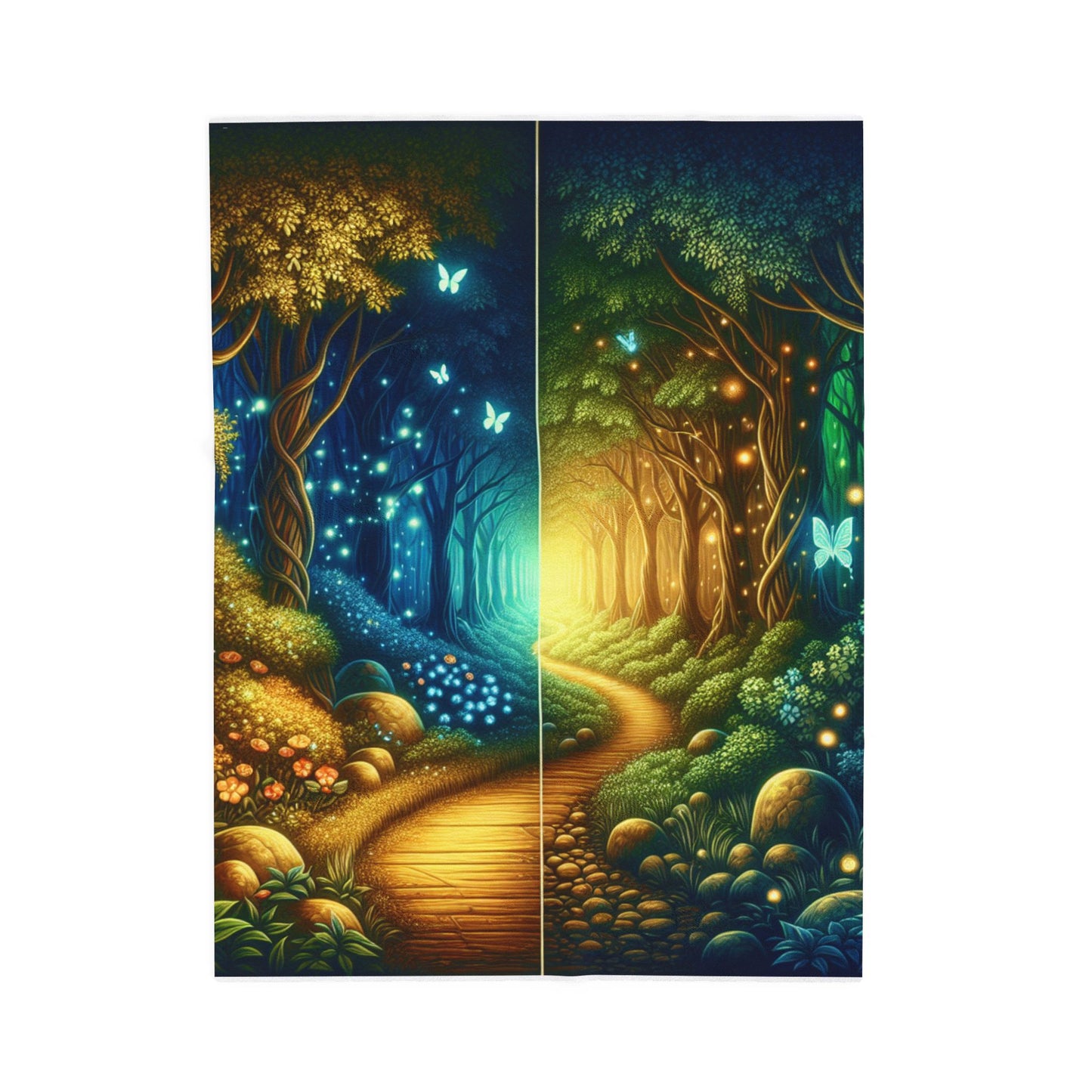 Glowing Grove Pathways- Plush Blanket