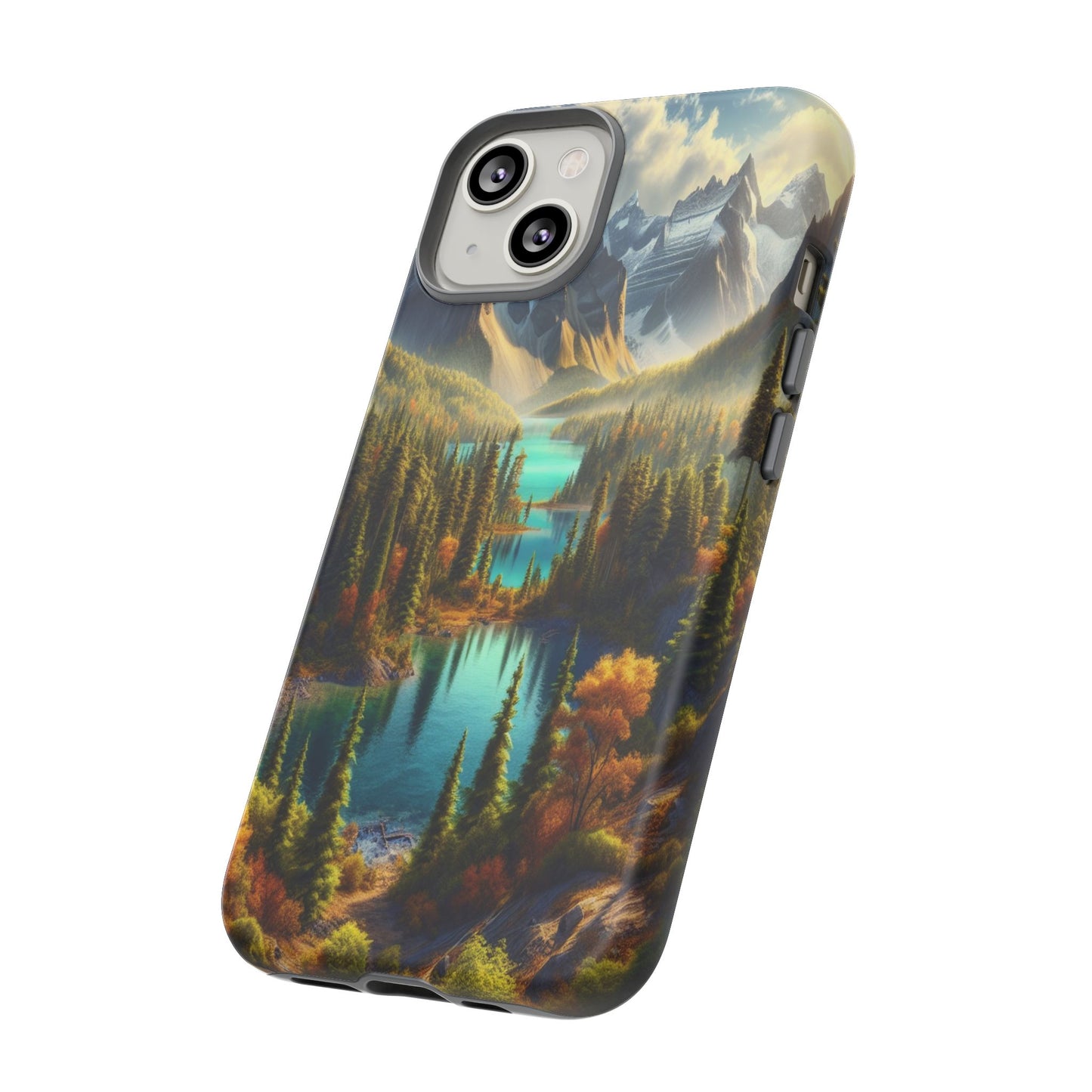 Radiant Peaks and Tranquil Waters - Phone Case