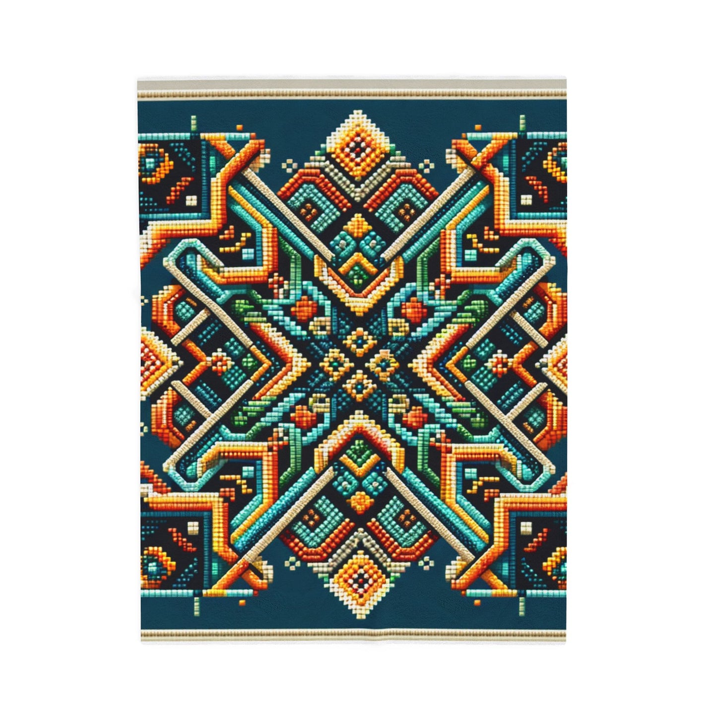 Intricate Puzzle Patterns - Plush Blanket