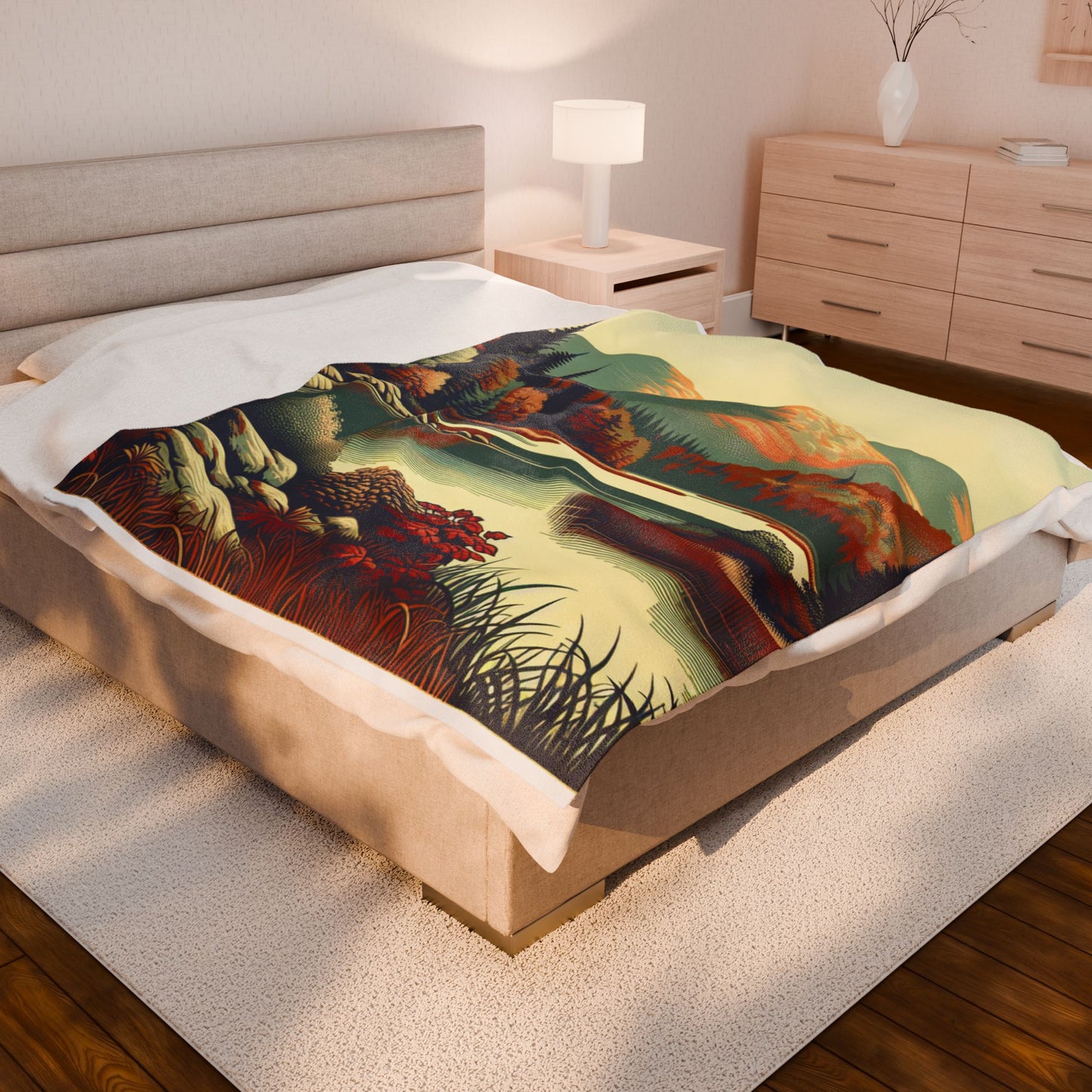 Rustic Highland Repose- Plush Blanket