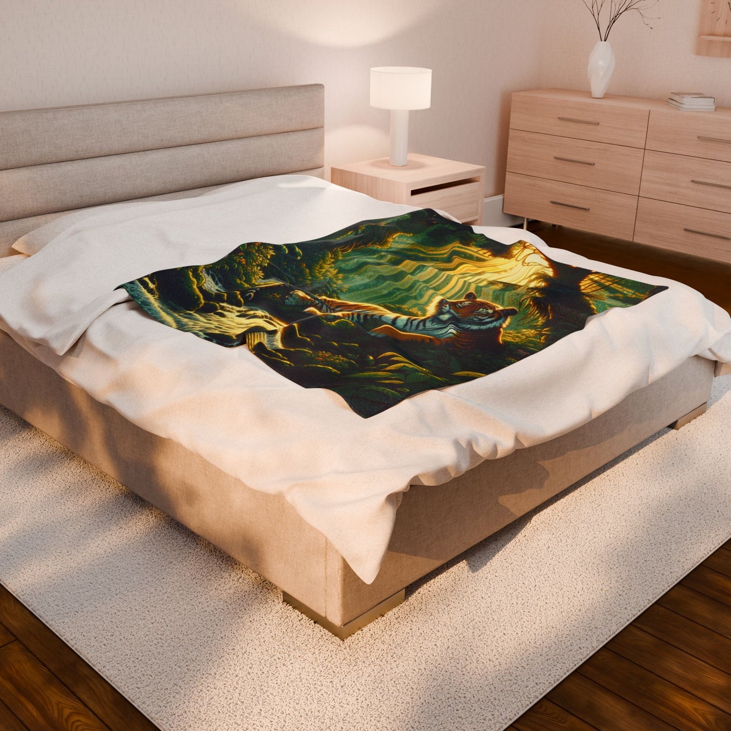 Majestic Jungle Reverie - Plush Blanket