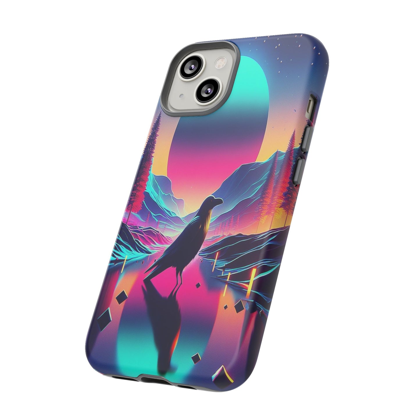 Celestial Horizon with Raven - Phone Case