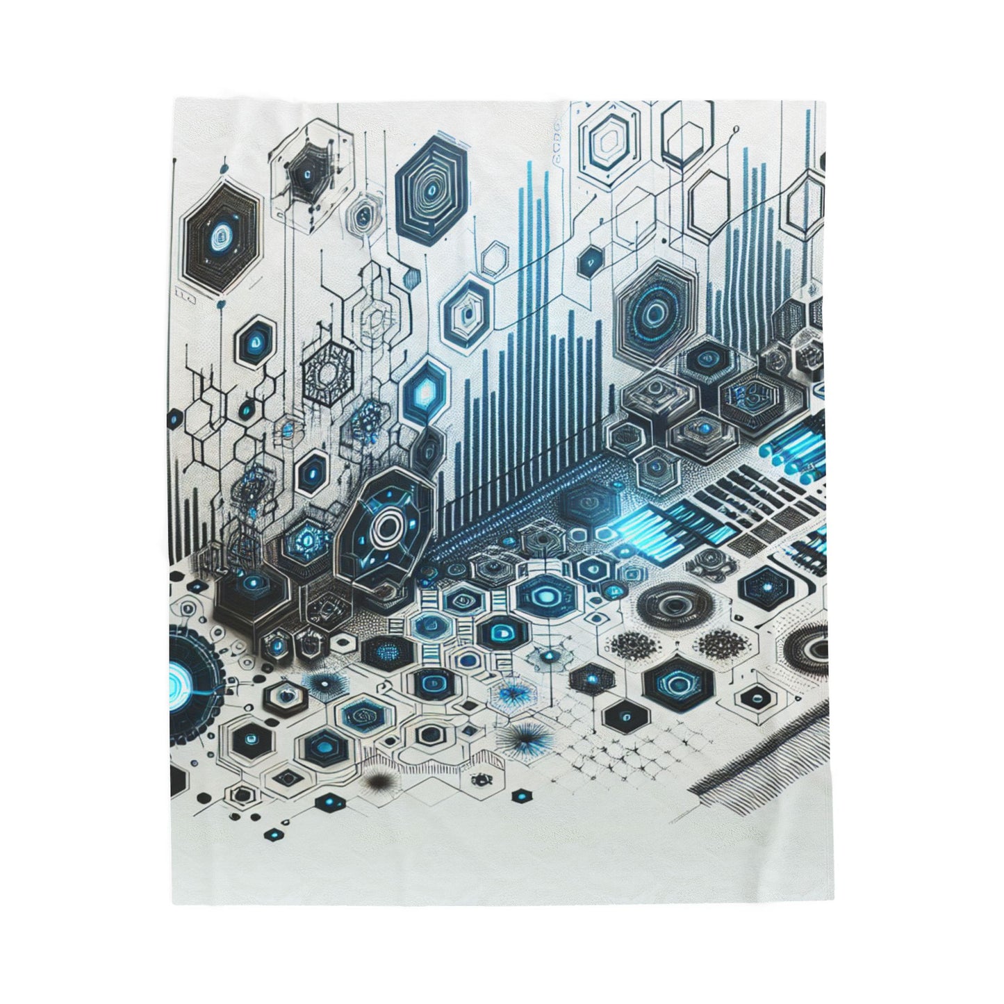Intricate Tech Matrix - Plush Blanket