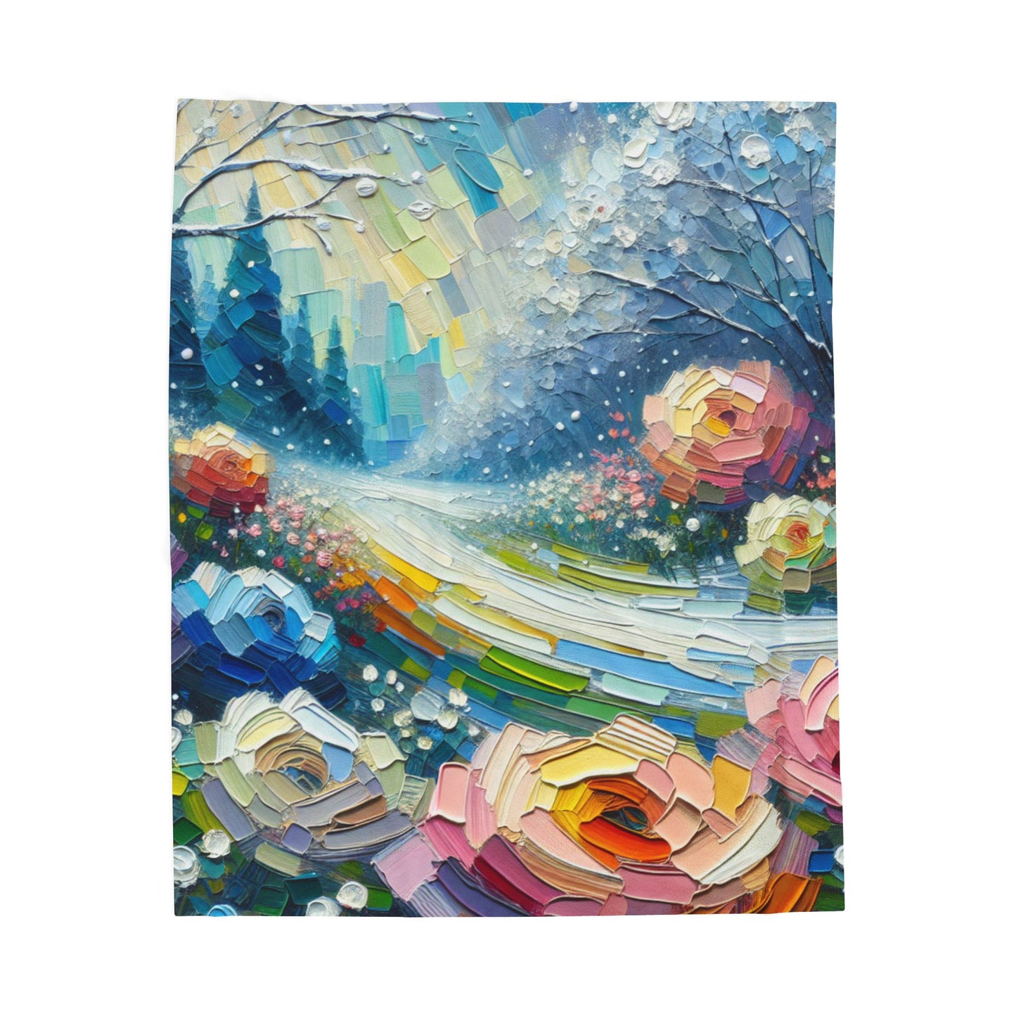 Garden Rainfall Palette- Plush Blanket