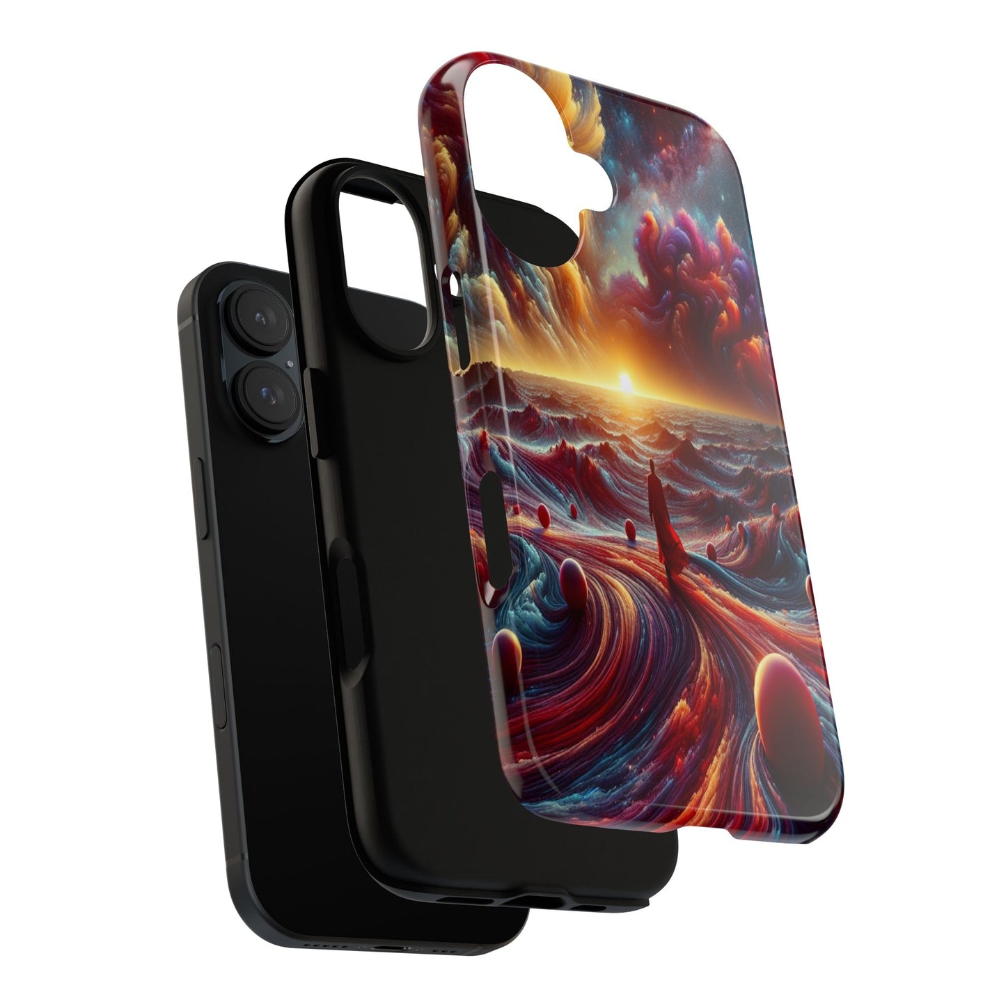 Journey Through Celestial Waves - Phone Case
