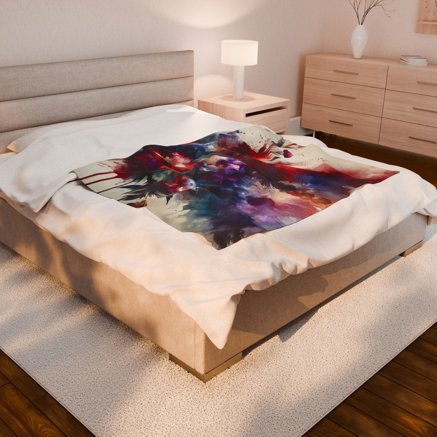 Floral Cascades - Plush Blanket