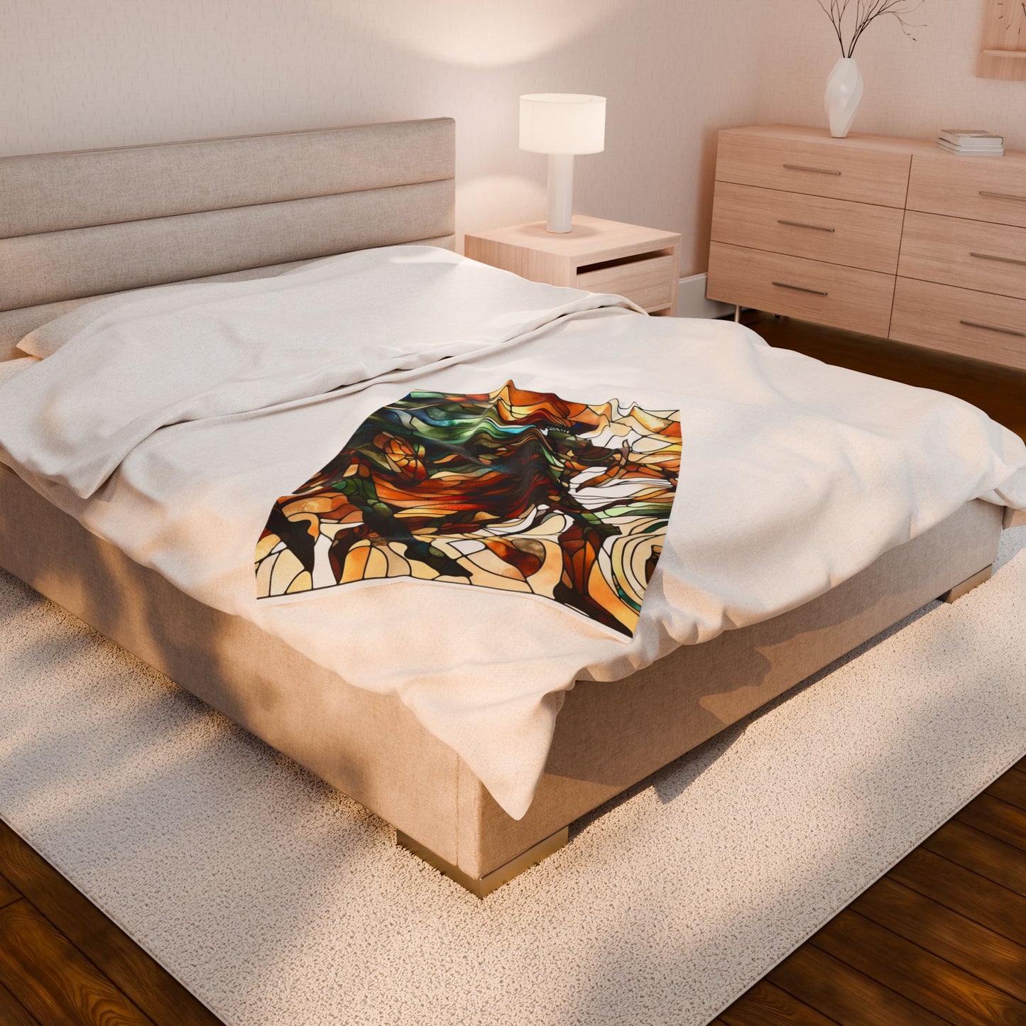 Warriors in Stained Glass - Plush Blanket