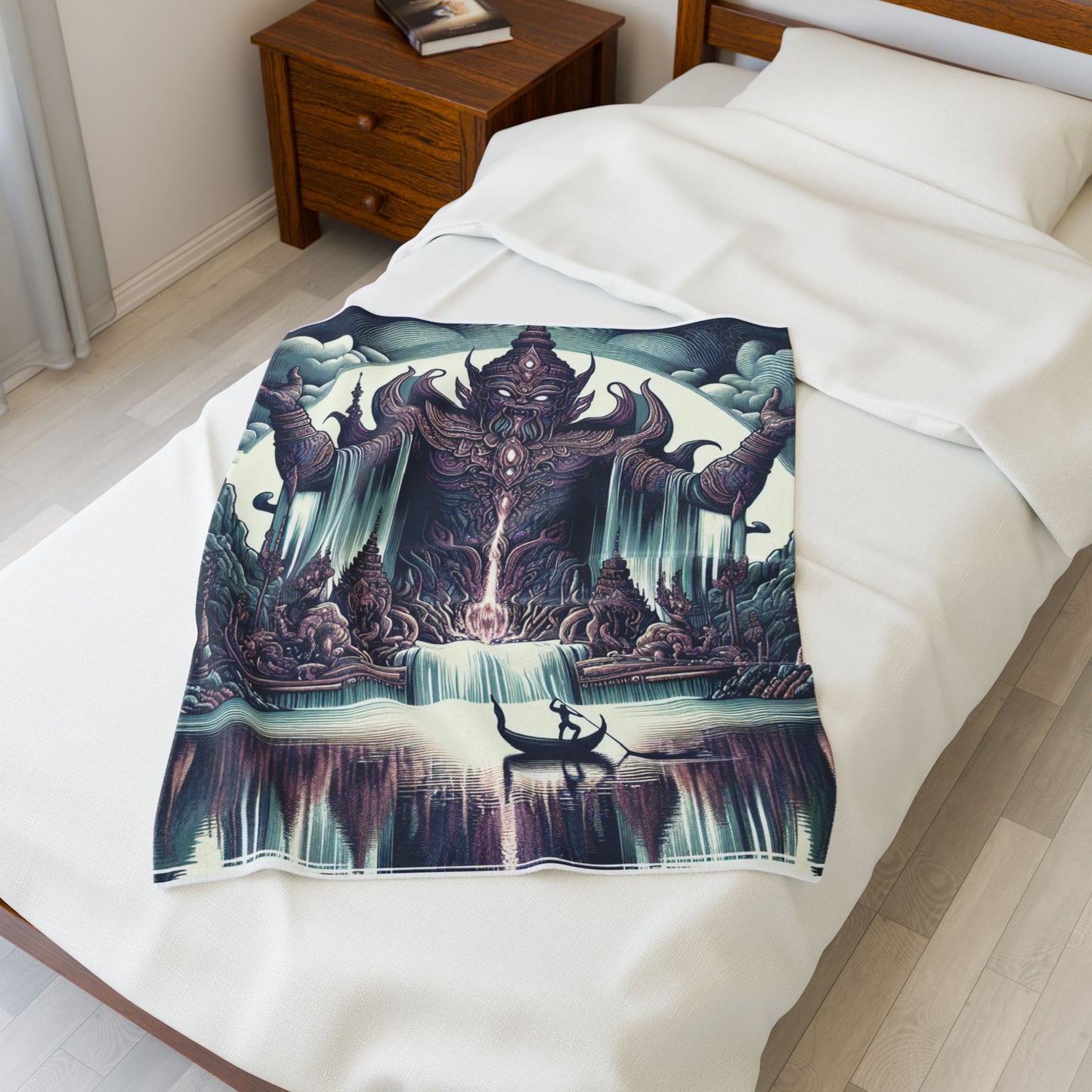 Mystic Guardian of the Waters - Plush Blanket