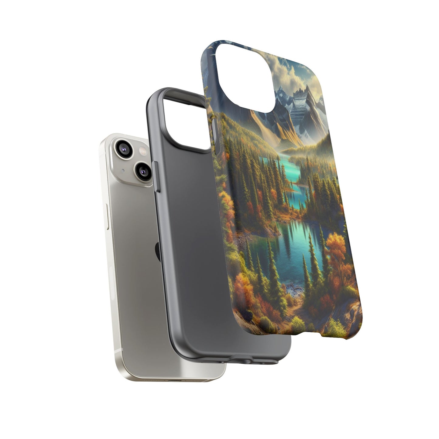 Radiant Peaks and Tranquil Waters - Phone Case