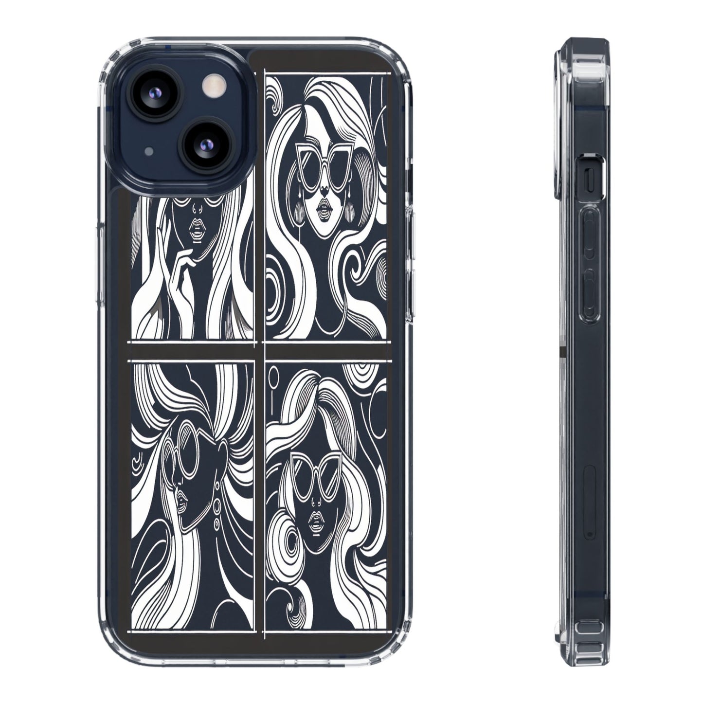 Transparent Chic Visionaries Iphone Case Compatible With Iphone 16 15 14 - Clear Phone Cover