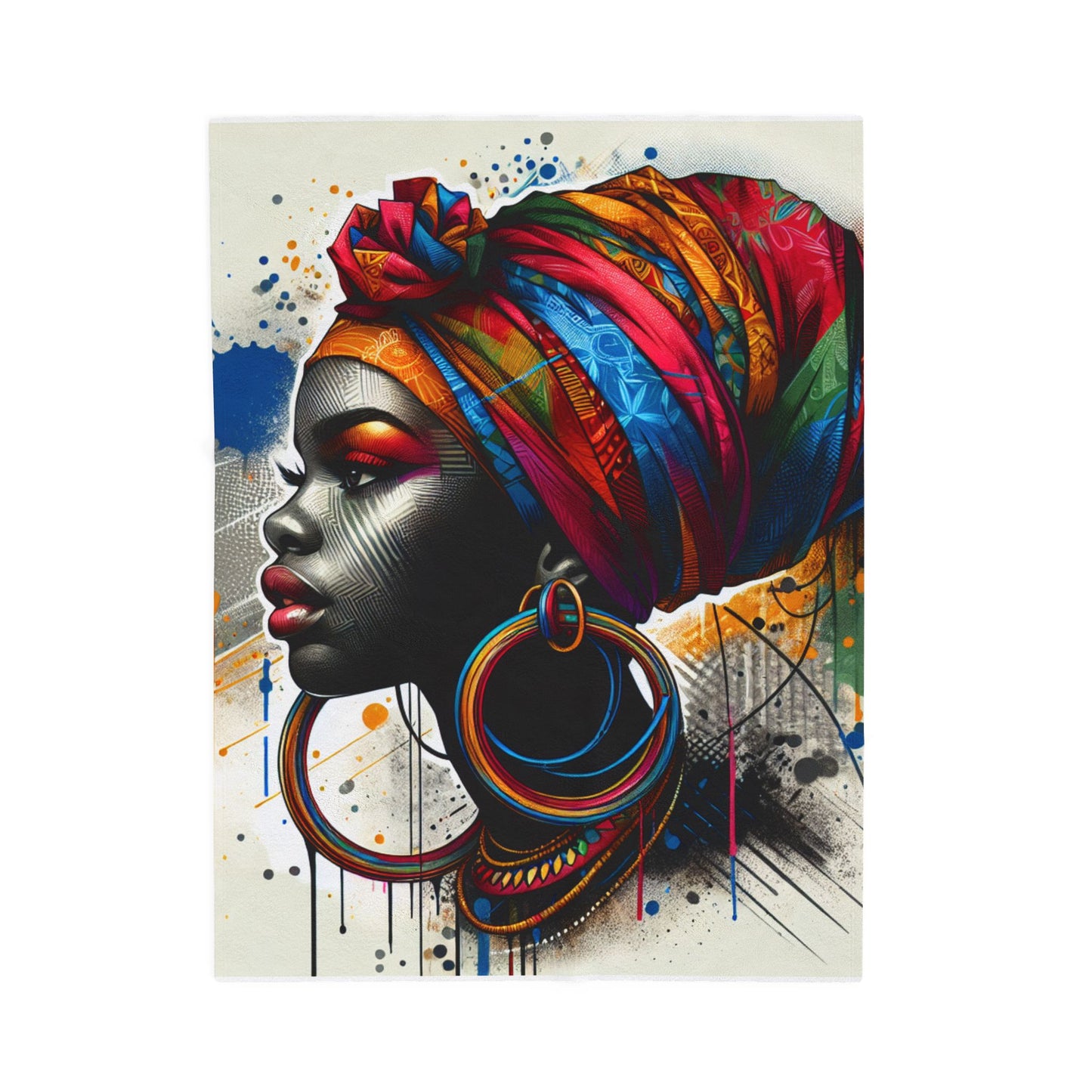 Melanin Patterns of Identity - Plush Blanket