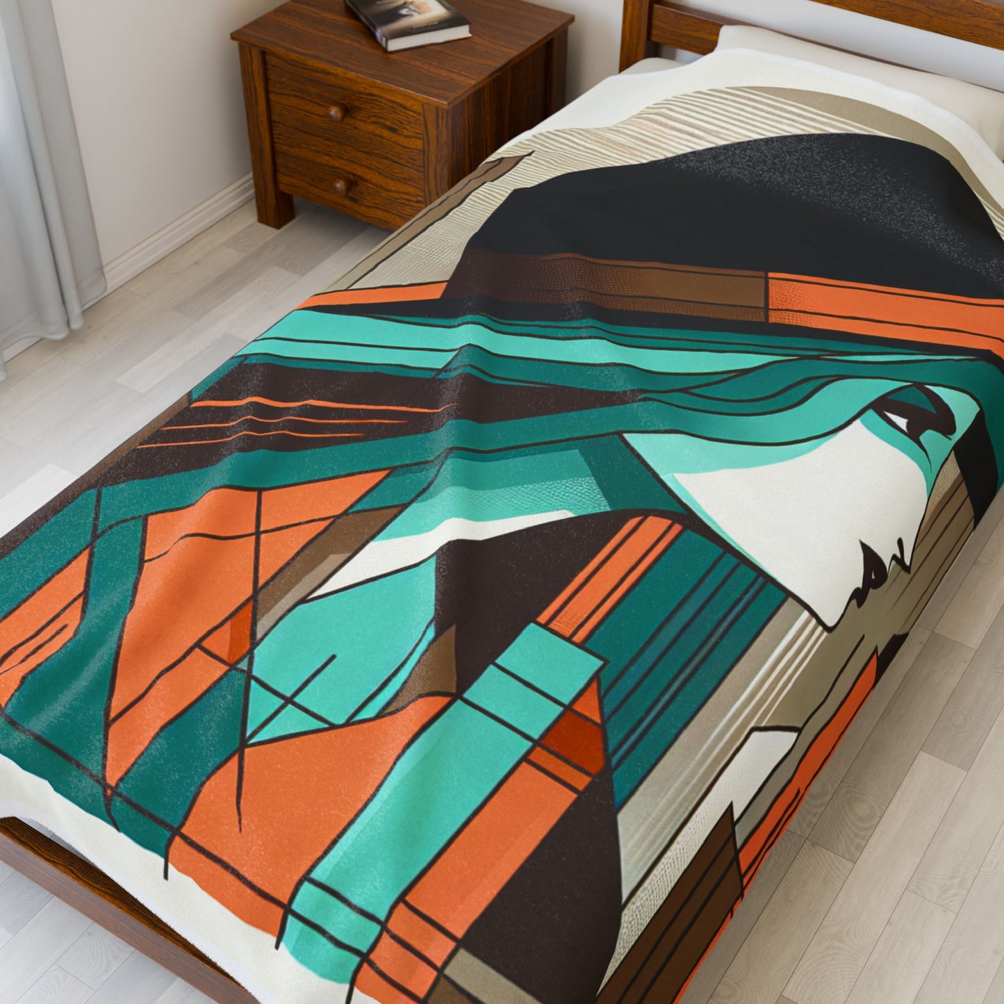 City Silhouette in Motion - Plush Blanket