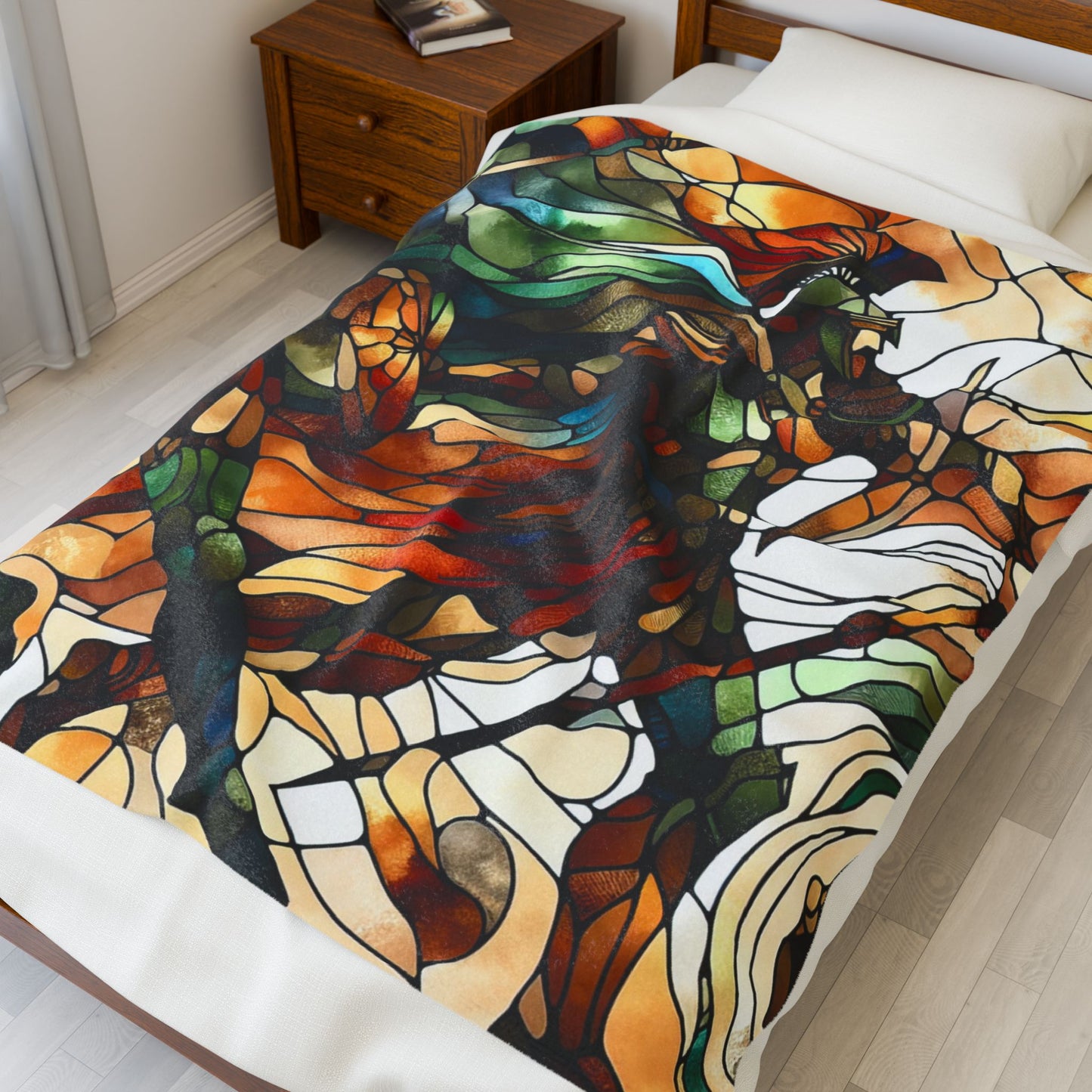 Warriors in Stained Glass - Plush Blanket