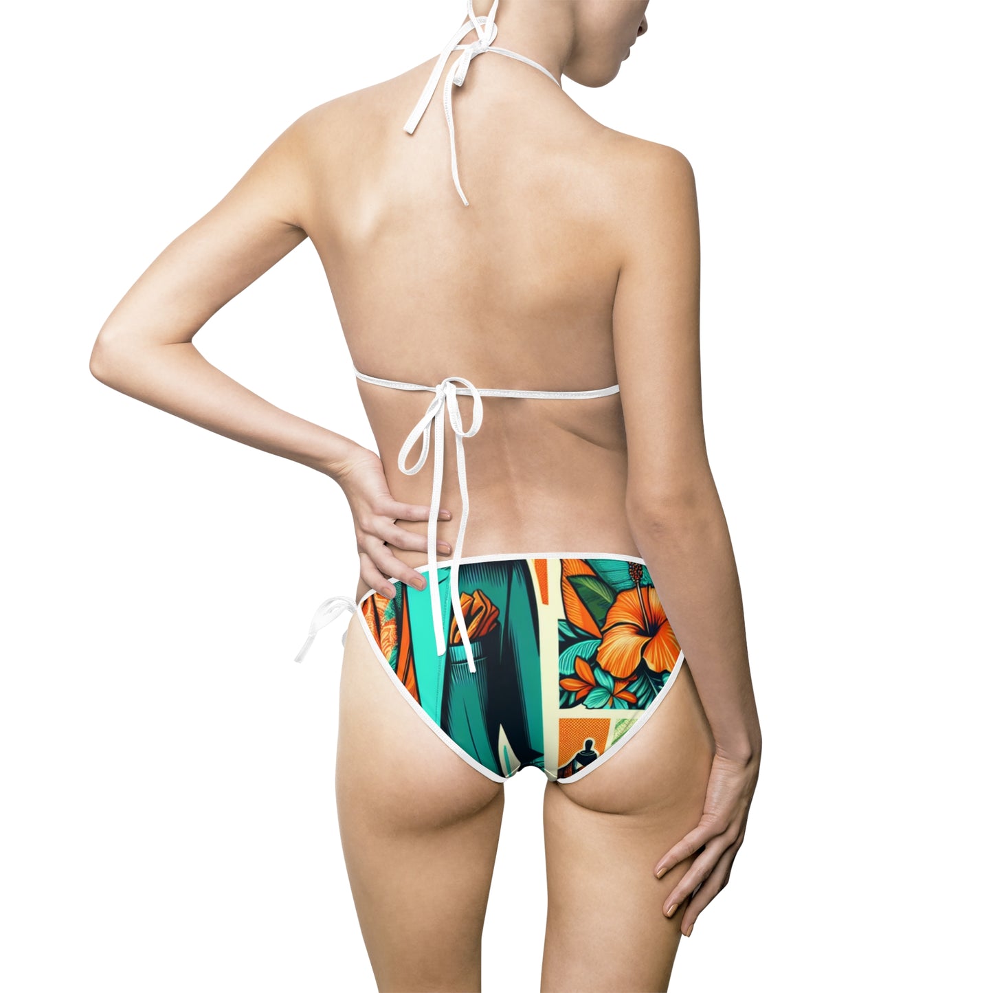 Women's Patchwork Panorama Bikini Swimsuit