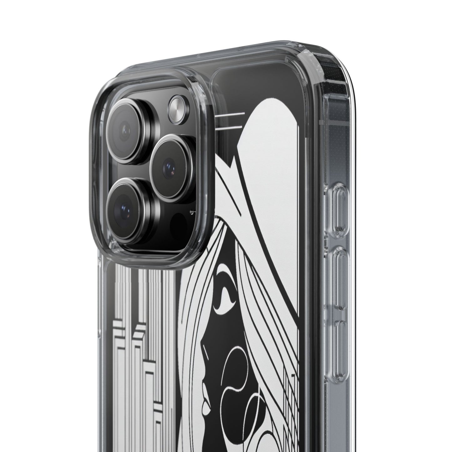 Transparent Silhouette of a Modern Vision Iphone Case Compatible With Iphone 16 15 14 - Clear Phone Cover