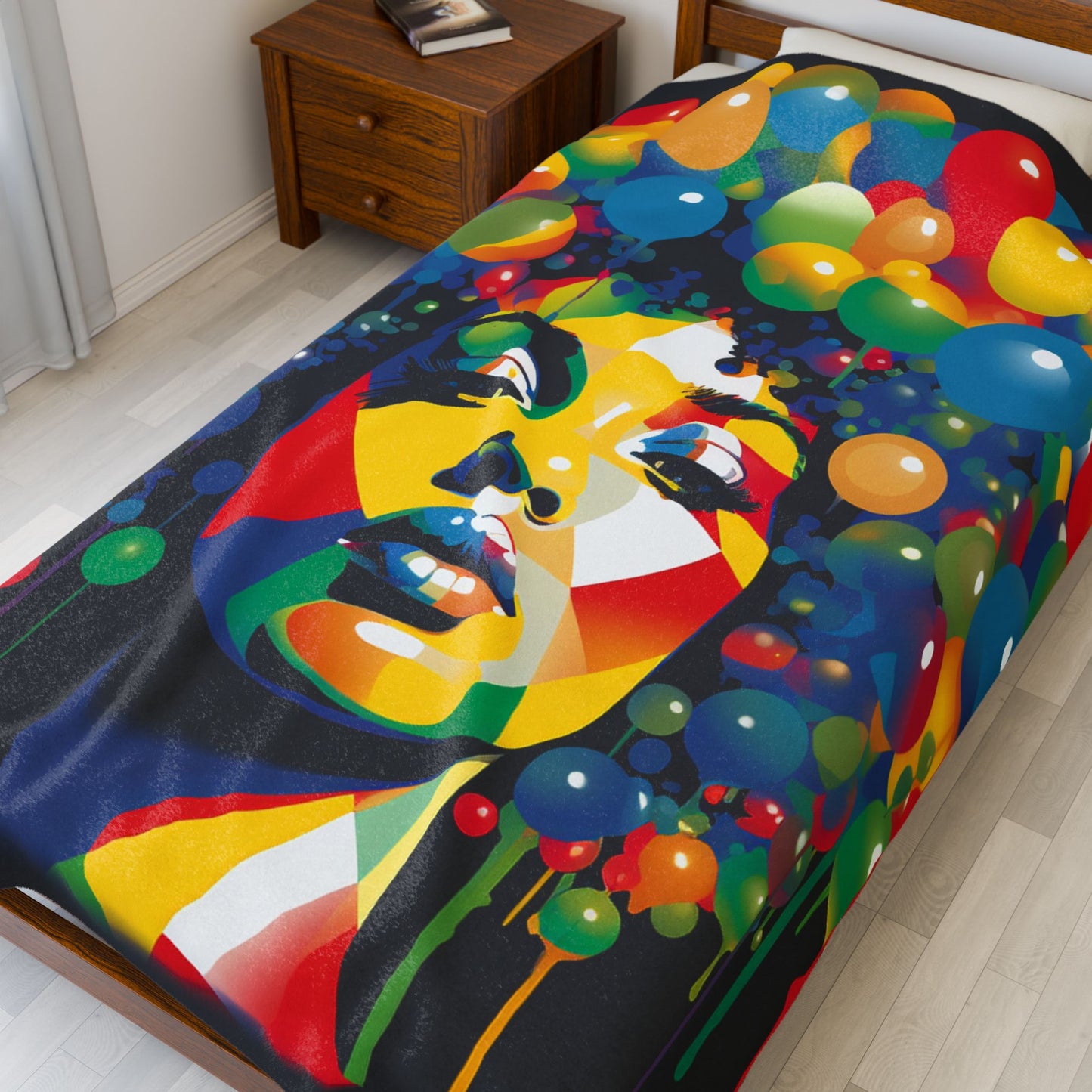 Colorful Mind Cascade- Plush Blanket