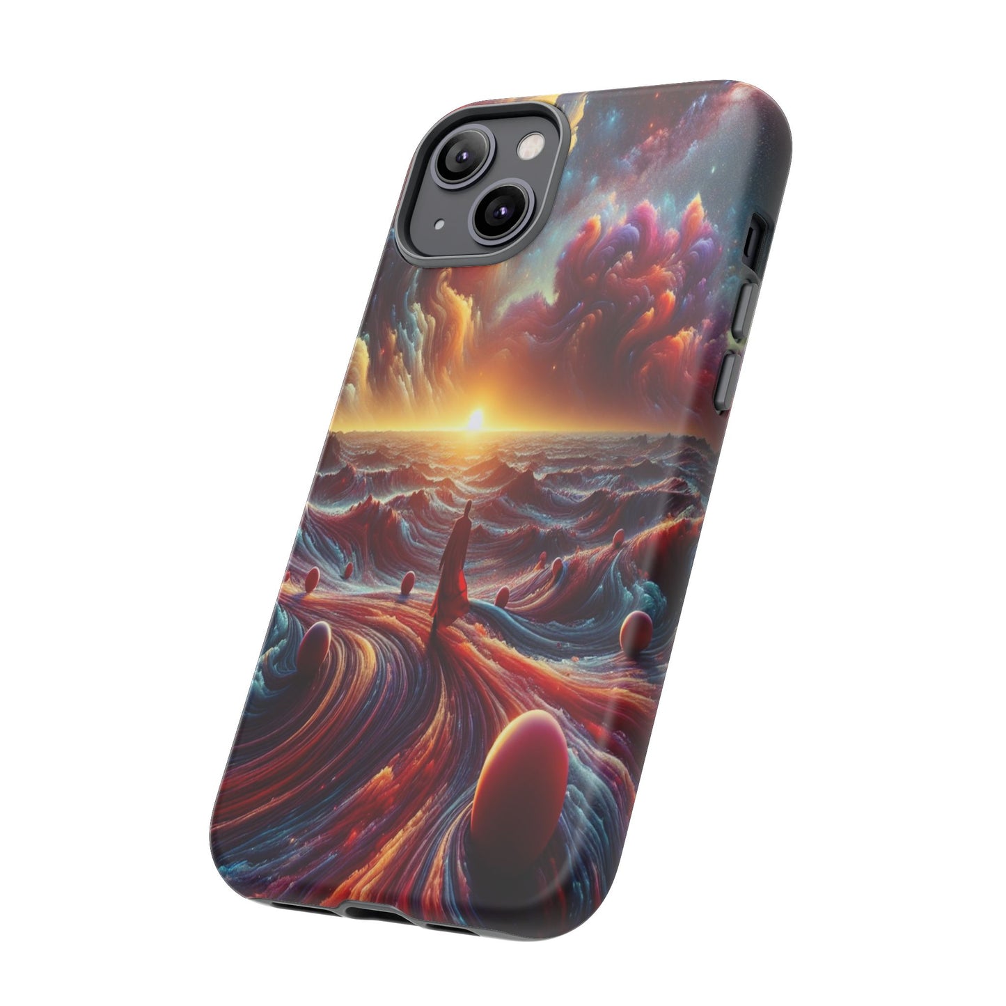 Journey Through Celestial Waves - Phone Case