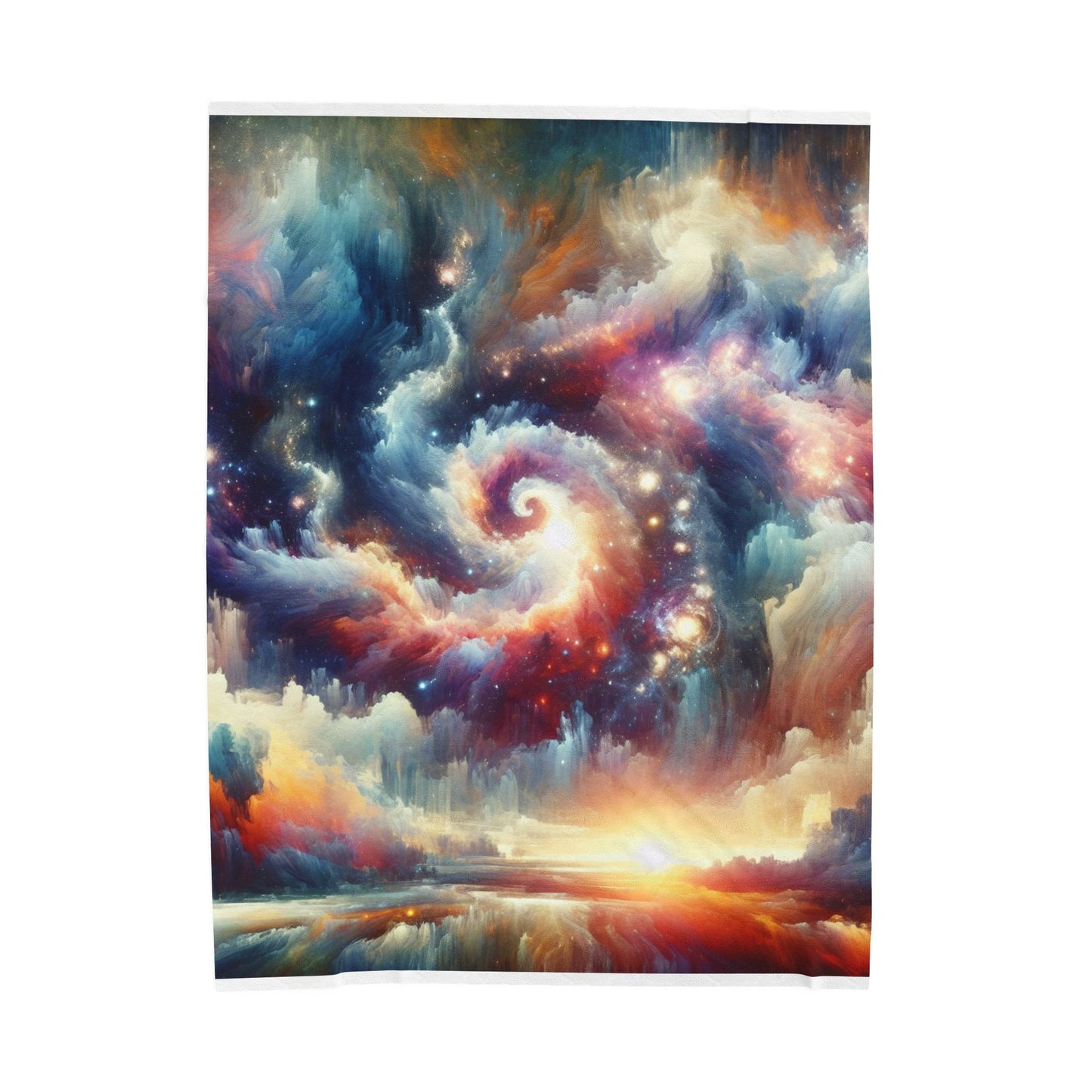 Galactic Whirlwind Dawn- Plush Blanket