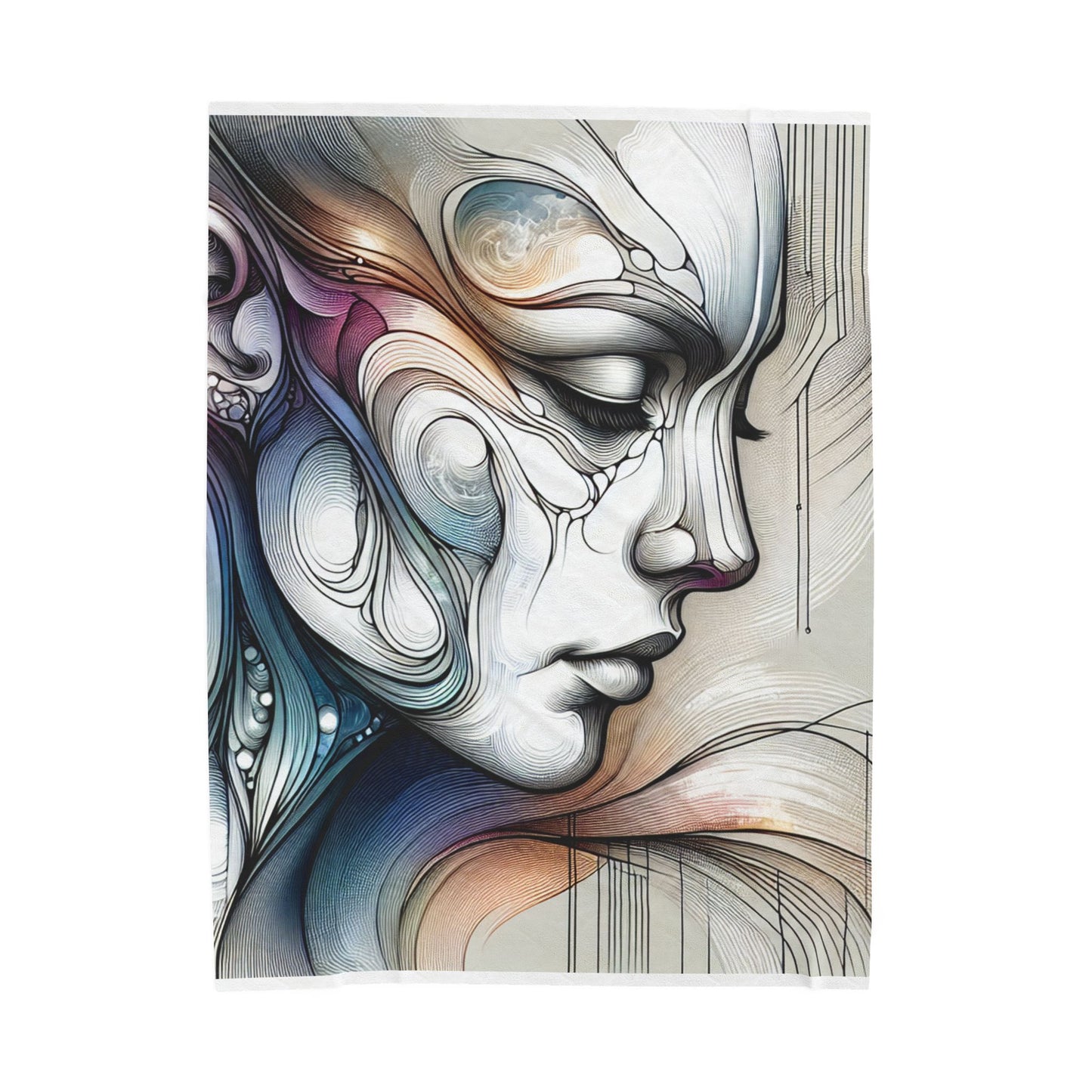 Abstract Contemplation- Plush Blanket