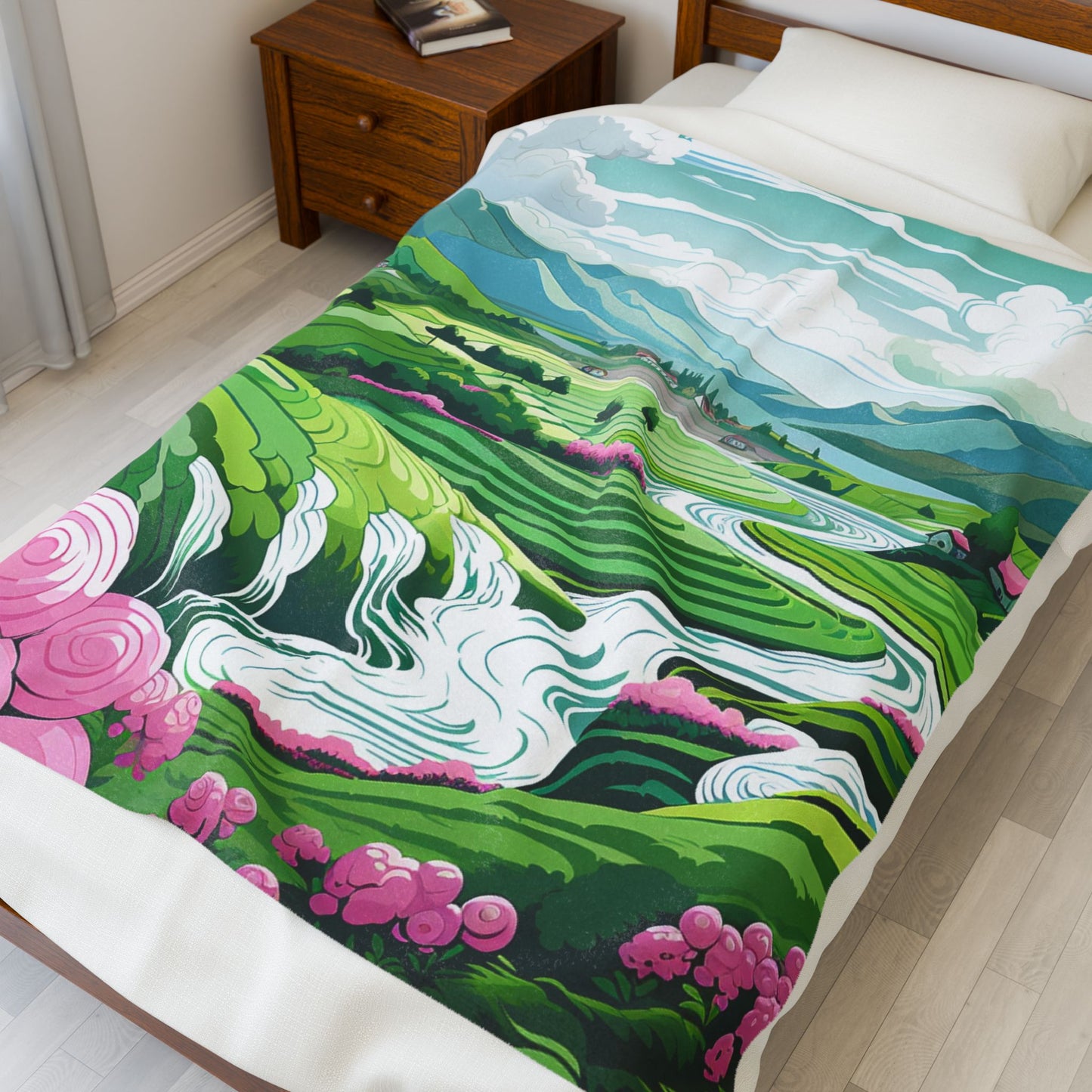 Surreal Blossom Valley- Plush Blanket