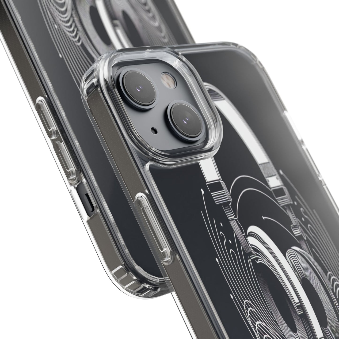 Transparent Sound Waves Unleashed Iphone Case Compatible With Iphone 16 15 14 - Clear Phone Cover