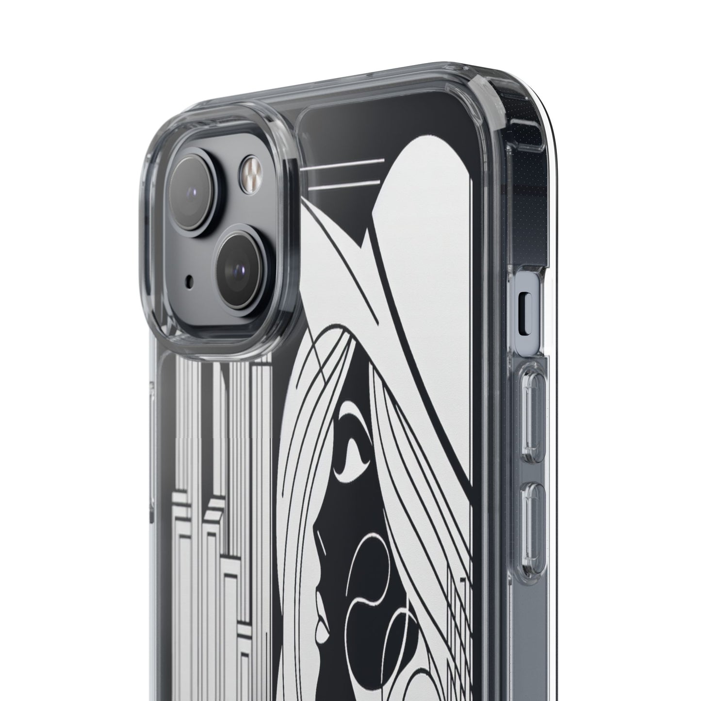 Transparent Silhouette of a Modern Vision Iphone Case Compatible With Iphone 16 15 14 - Clear Phone Cover