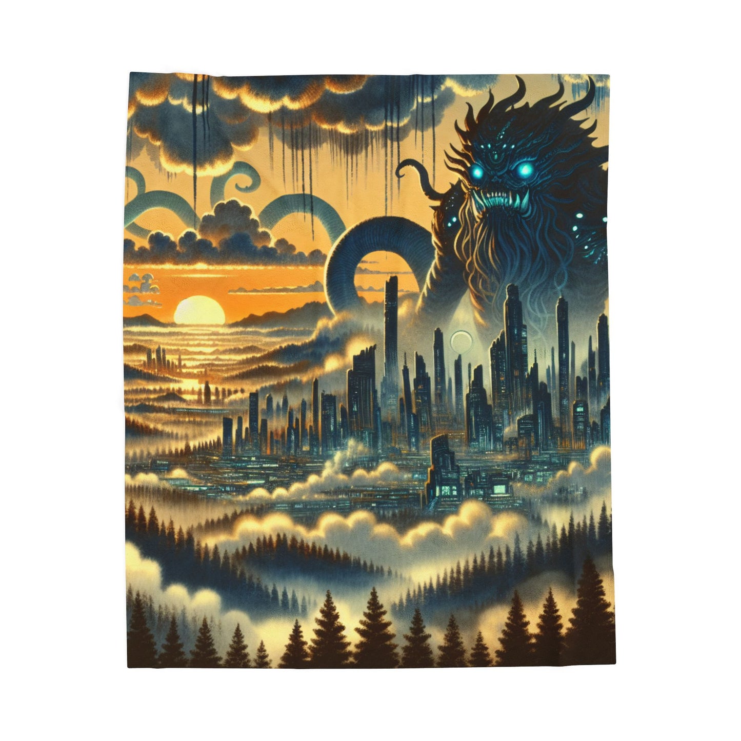 Majestic Beast at Dawn - Plush Blanket