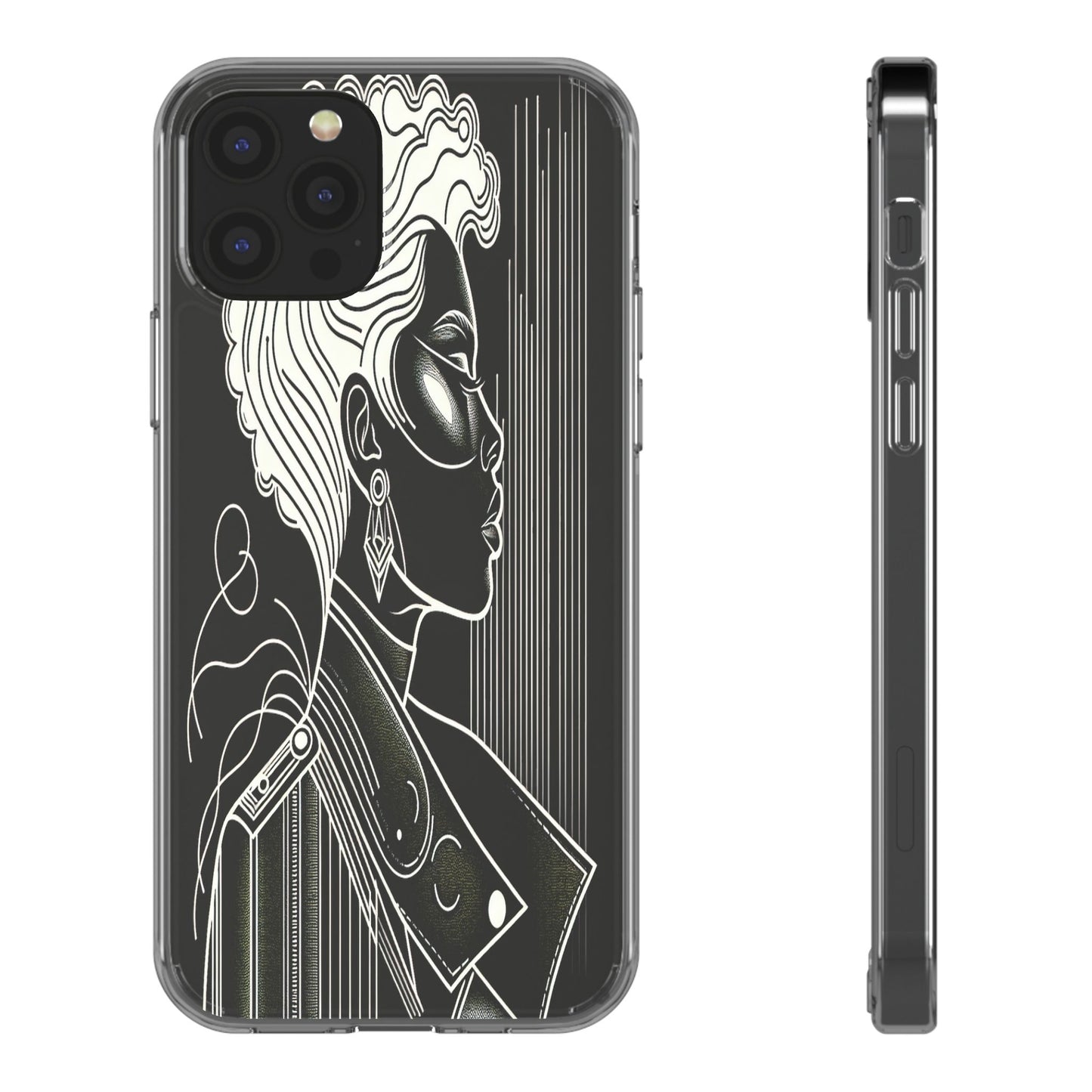 Transparent Eloquent Contours Iphone Case Compatible With Iphone 16 15 14 - Clear Phone Cover