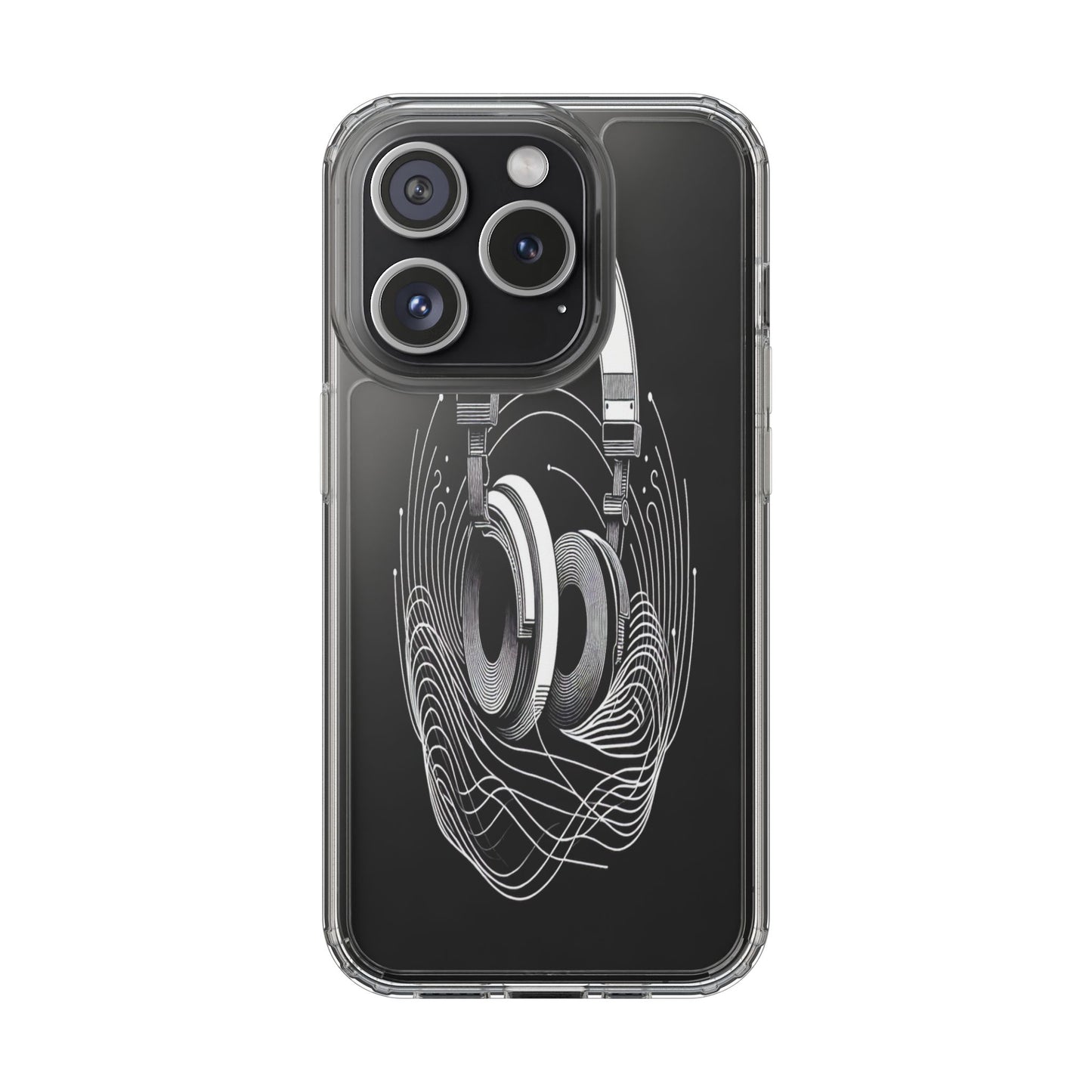 Transparent Sound Waves Unleashed Iphone Case Compatible With Iphone 16 15 14 - Clear Phone Cover